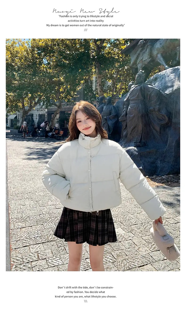 中綿ジップアップハイネックショートジャンパー | 詳細画像14