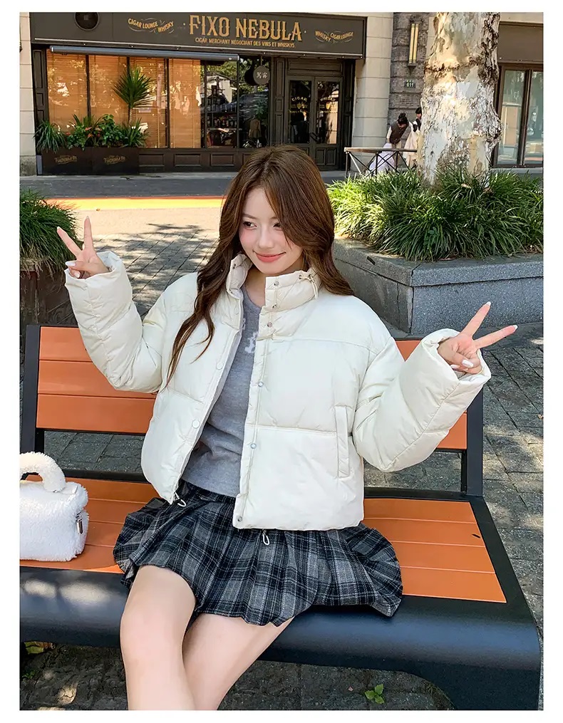 中綿ジップアップハイネックショートジャンパー | 詳細画像16