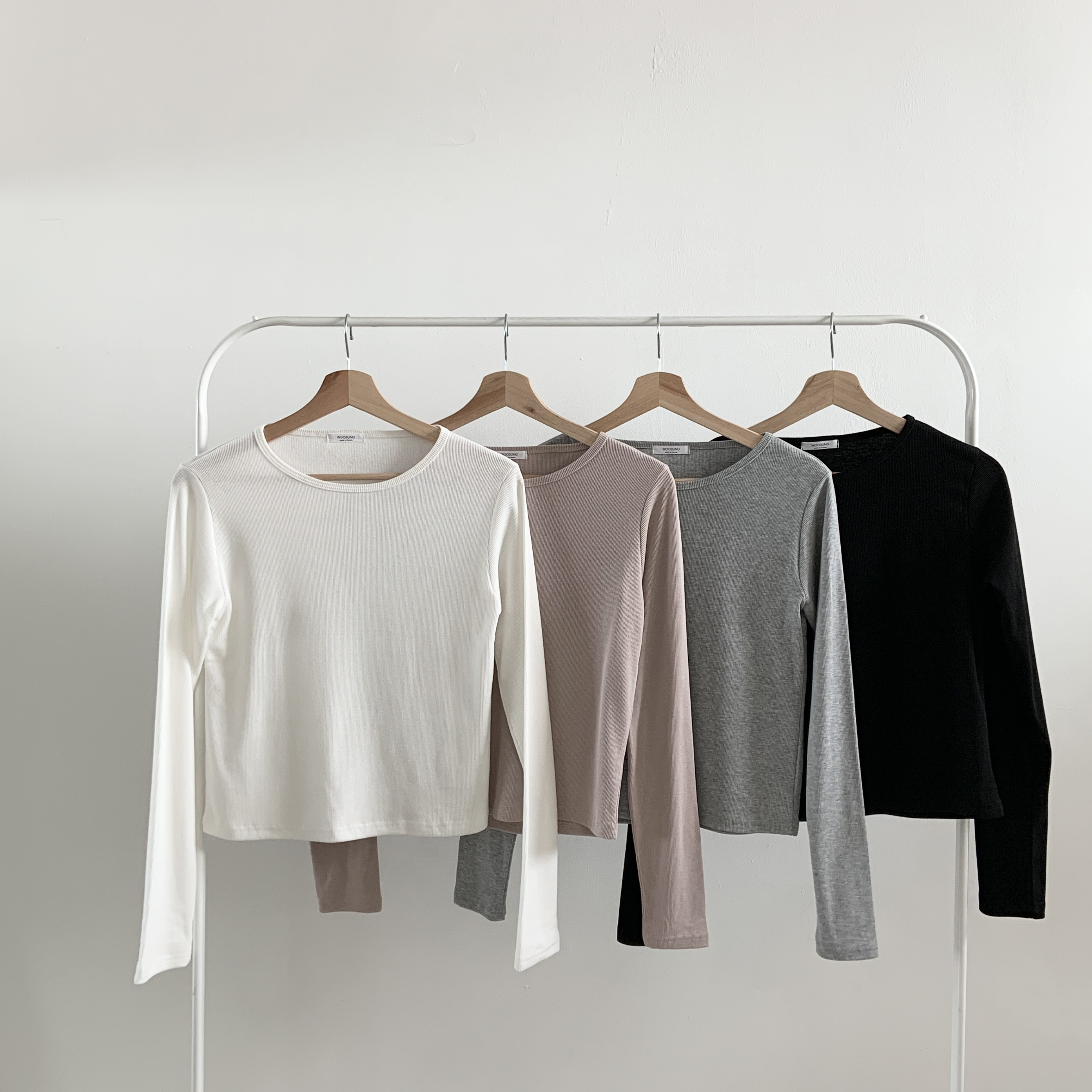 裏起毛リブラウンドネック長袖Tシャツ | 詳細画像21