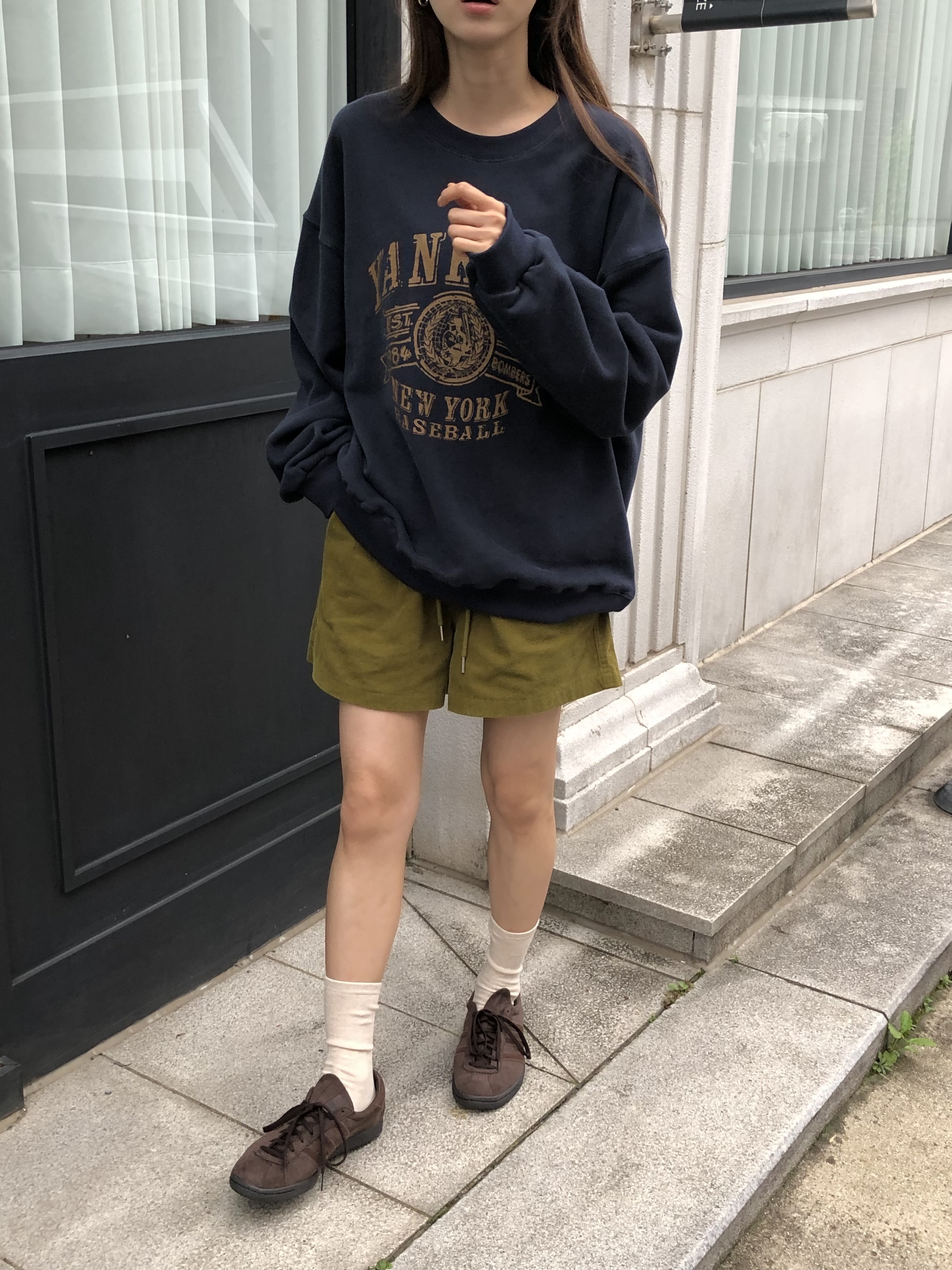 裏起毛ルーズ長袖ロゴスウェット | 詳細画像2