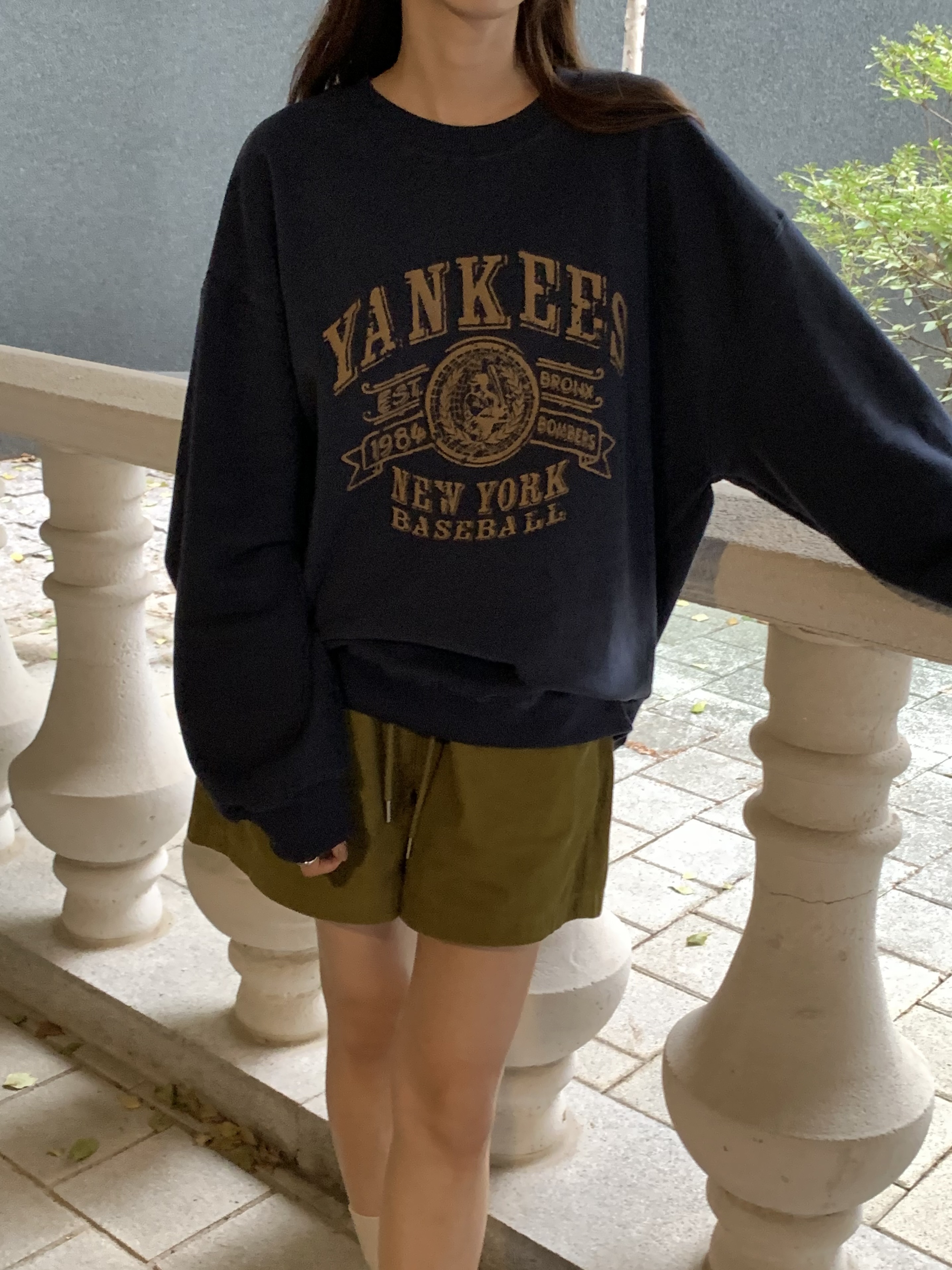 裏起毛ルーズ長袖ロゴスウェット | 詳細画像8