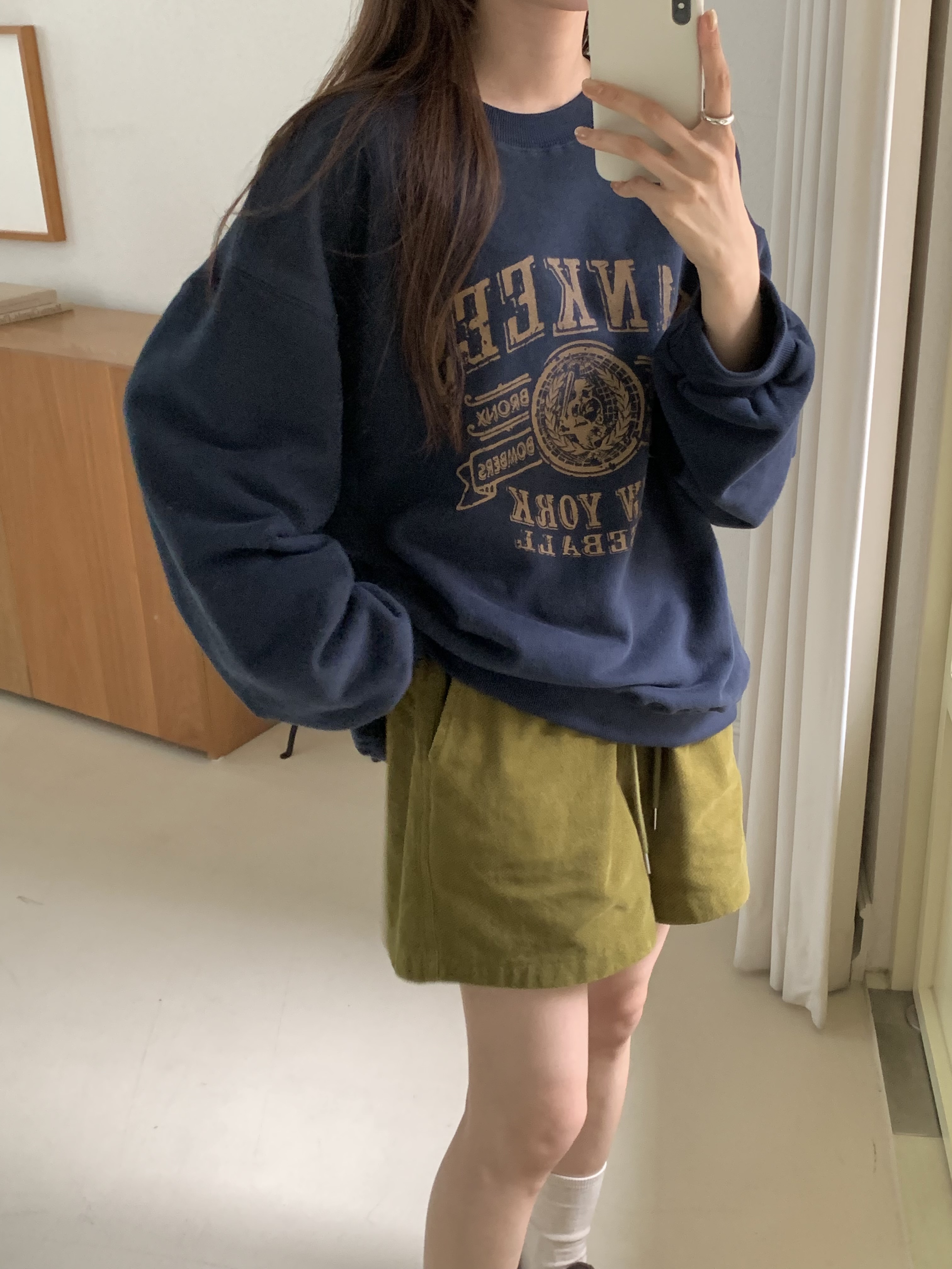 裏起毛ルーズ長袖ロゴスウェット | 詳細画像9