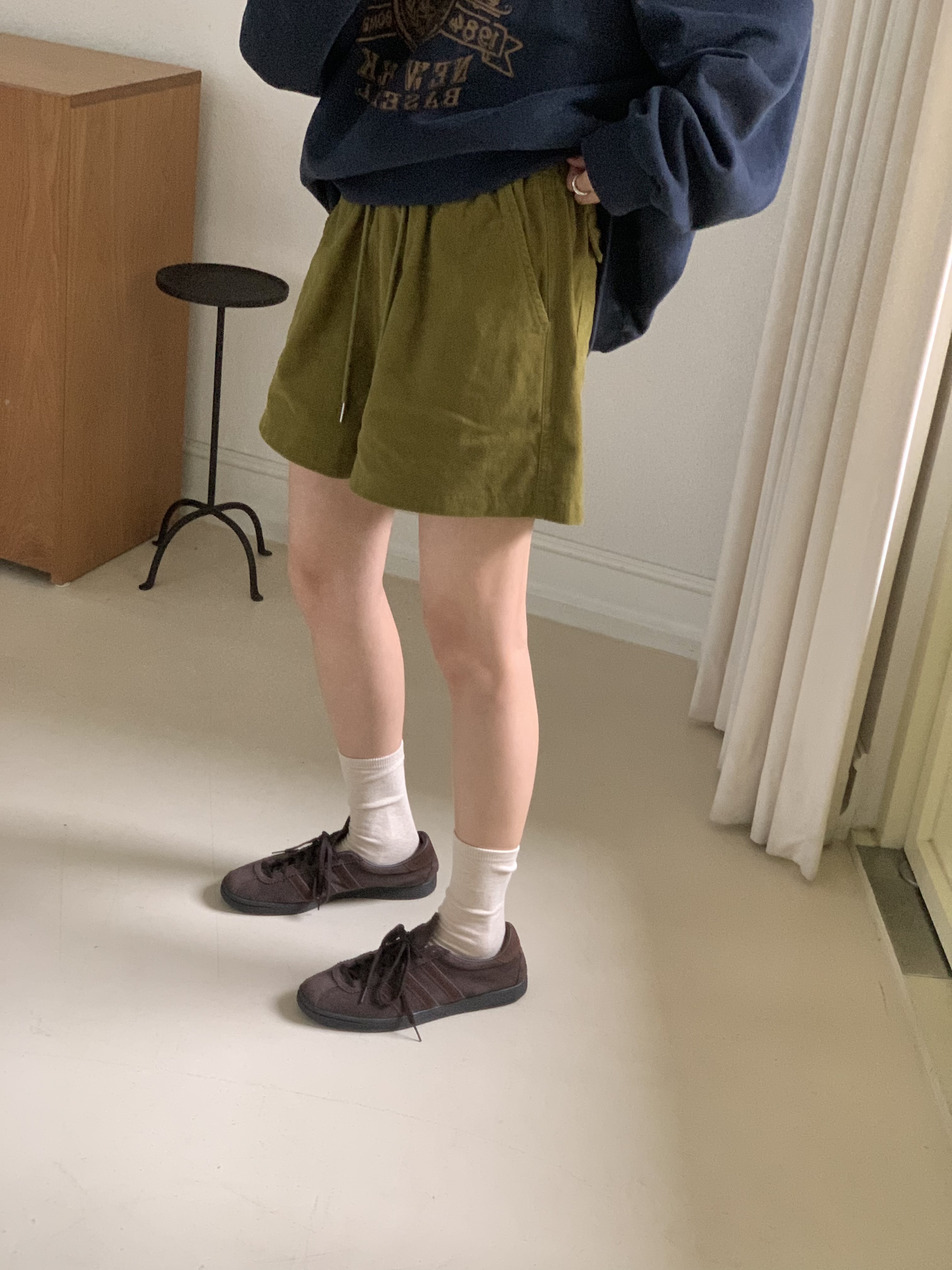 ベロアコットンウエストゴムショートパンツ | 詳細画像7