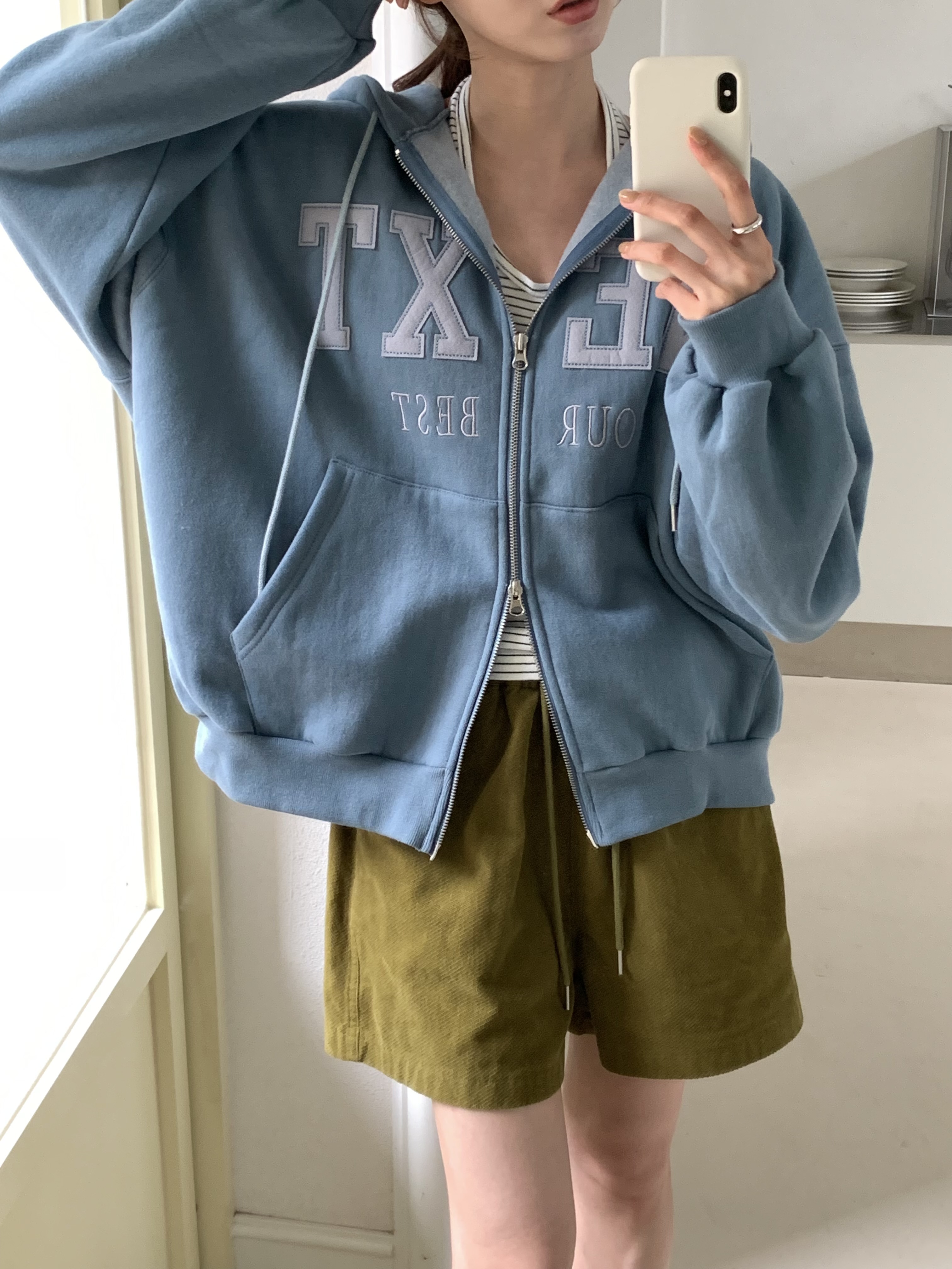 ベロアコットンウエストゴムショートパンツ | 詳細画像8