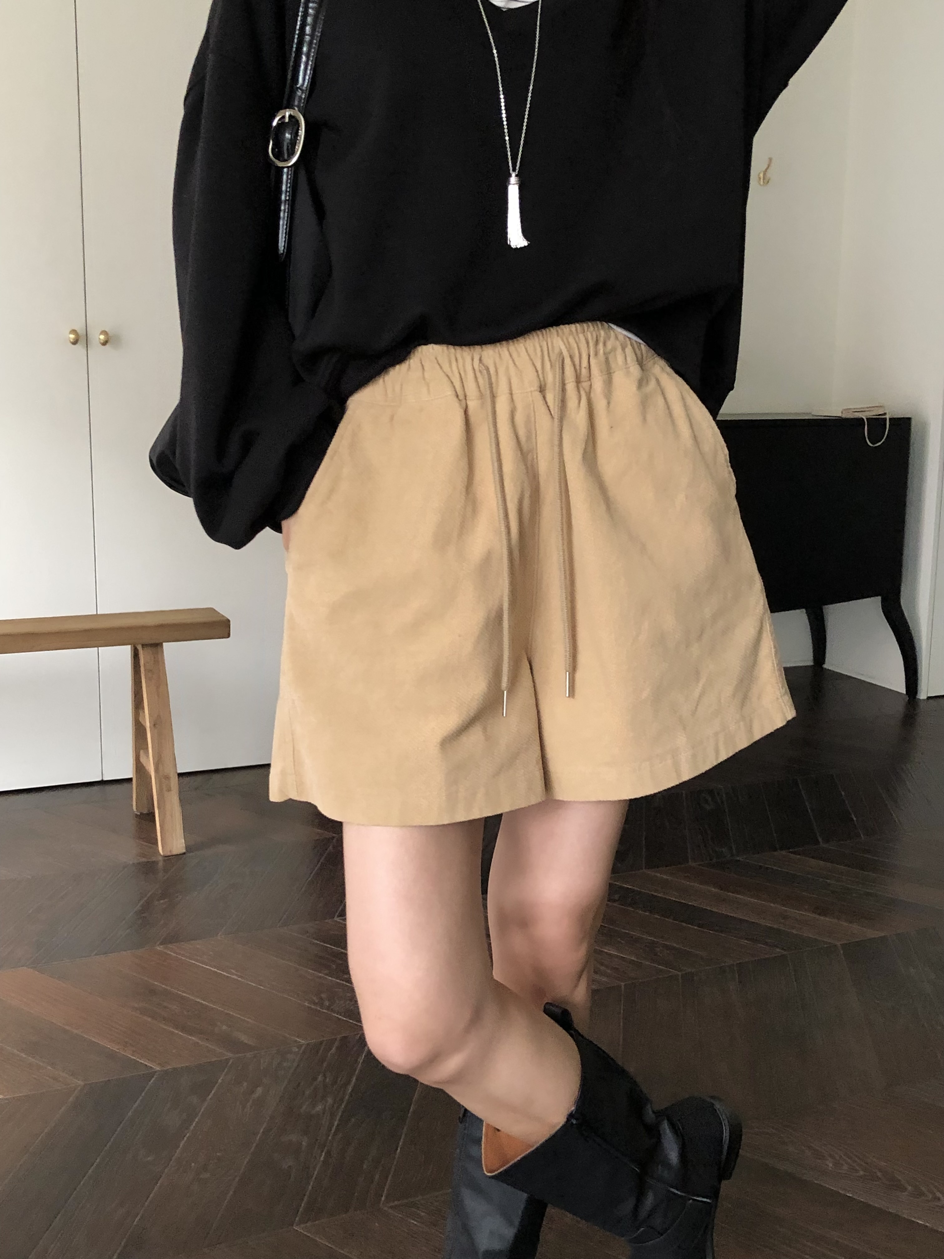 ベロアコットンウエストゴムショートパンツ | 詳細画像11