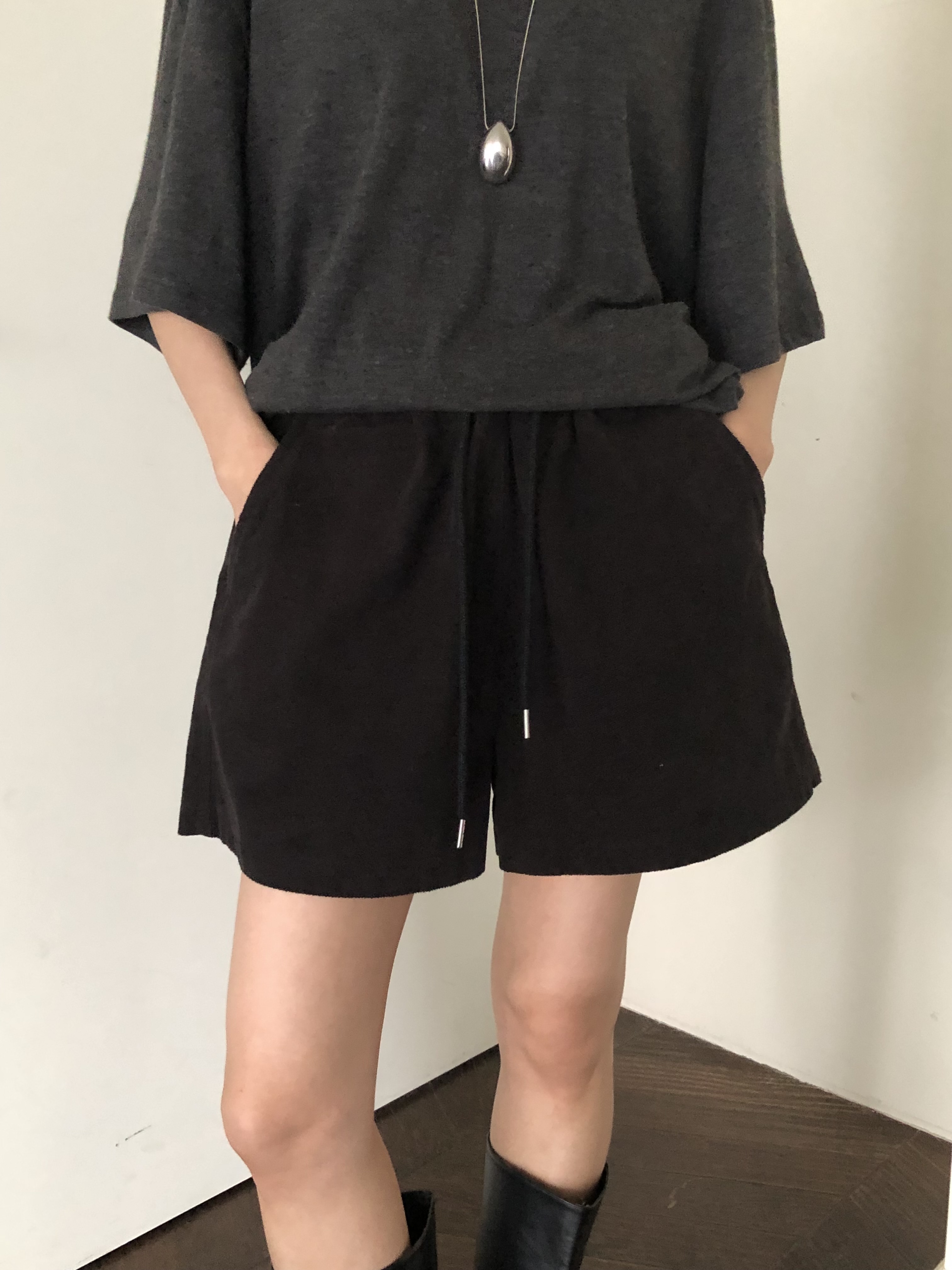 ベロアコットンウエストゴムショートパンツ | 詳細画像15