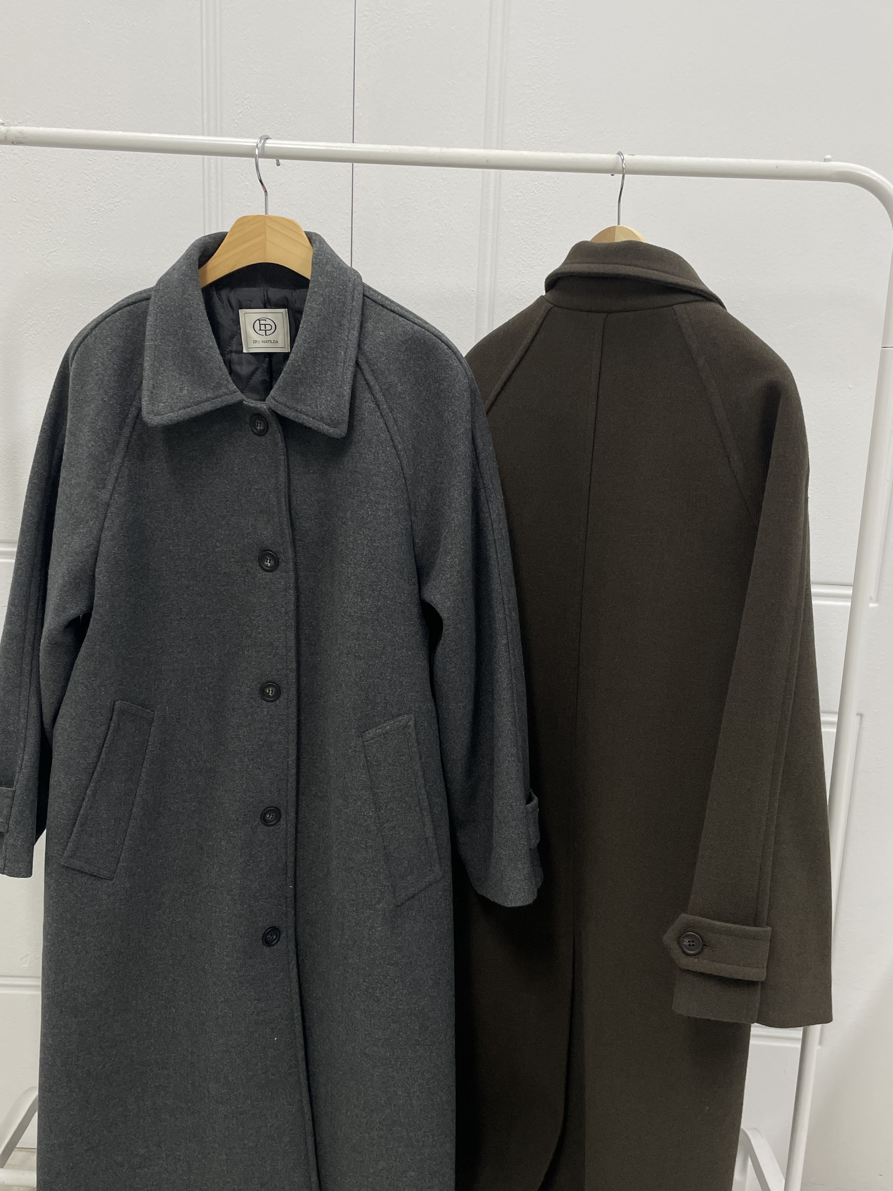 キルティング中綿カラーポケットルーズ長袖コート | 詳細画像17