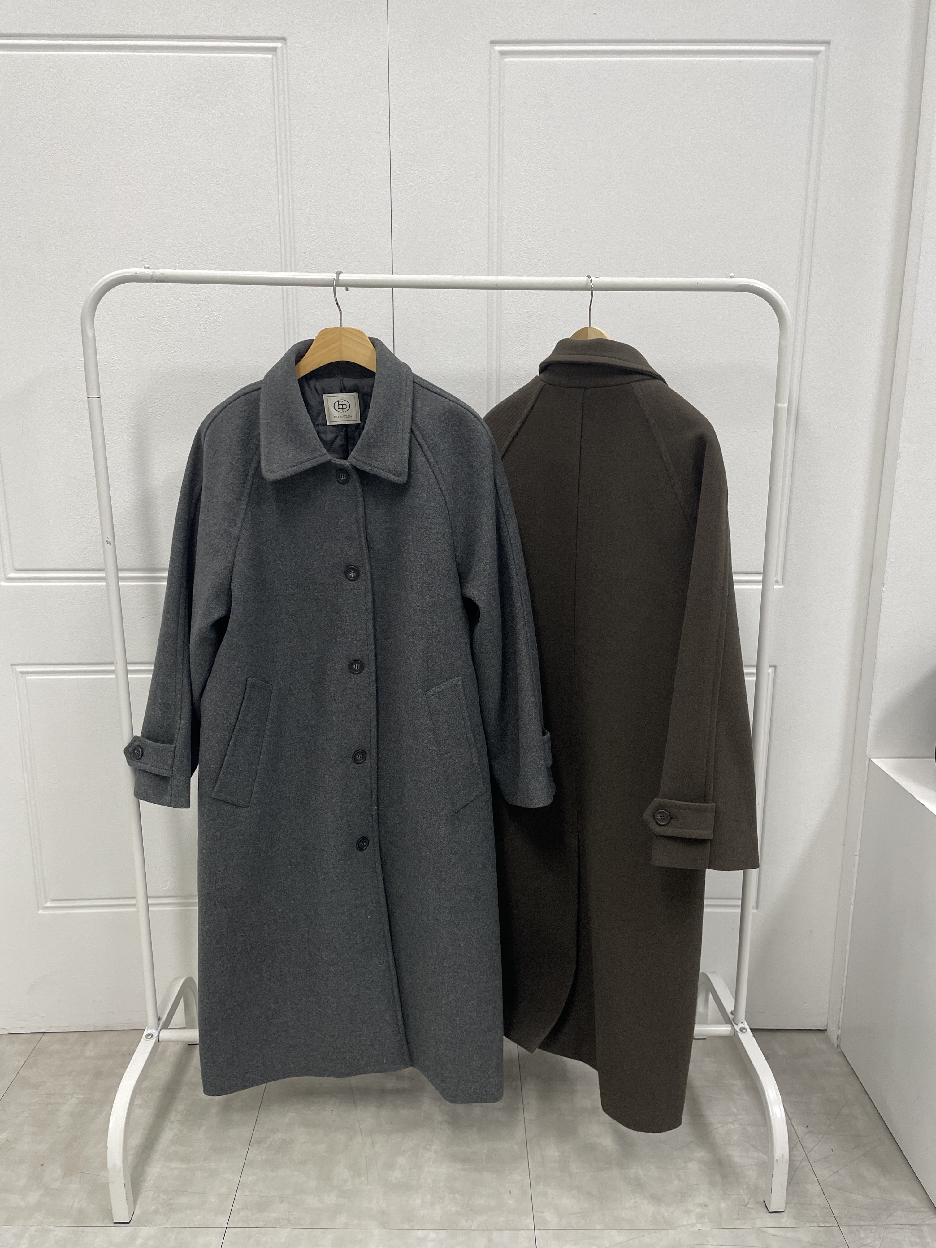 キルティング中綿カラーポケットルーズ長袖コート | 詳細画像18