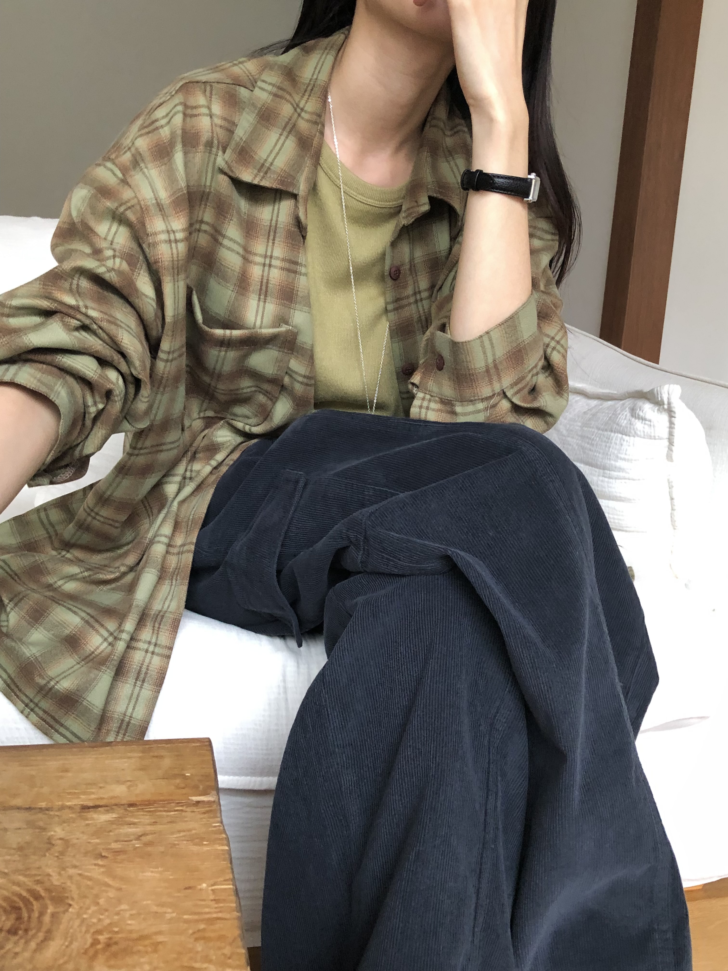 コーデュロイポケットバックゴムワイドパンツ | 詳細画像9