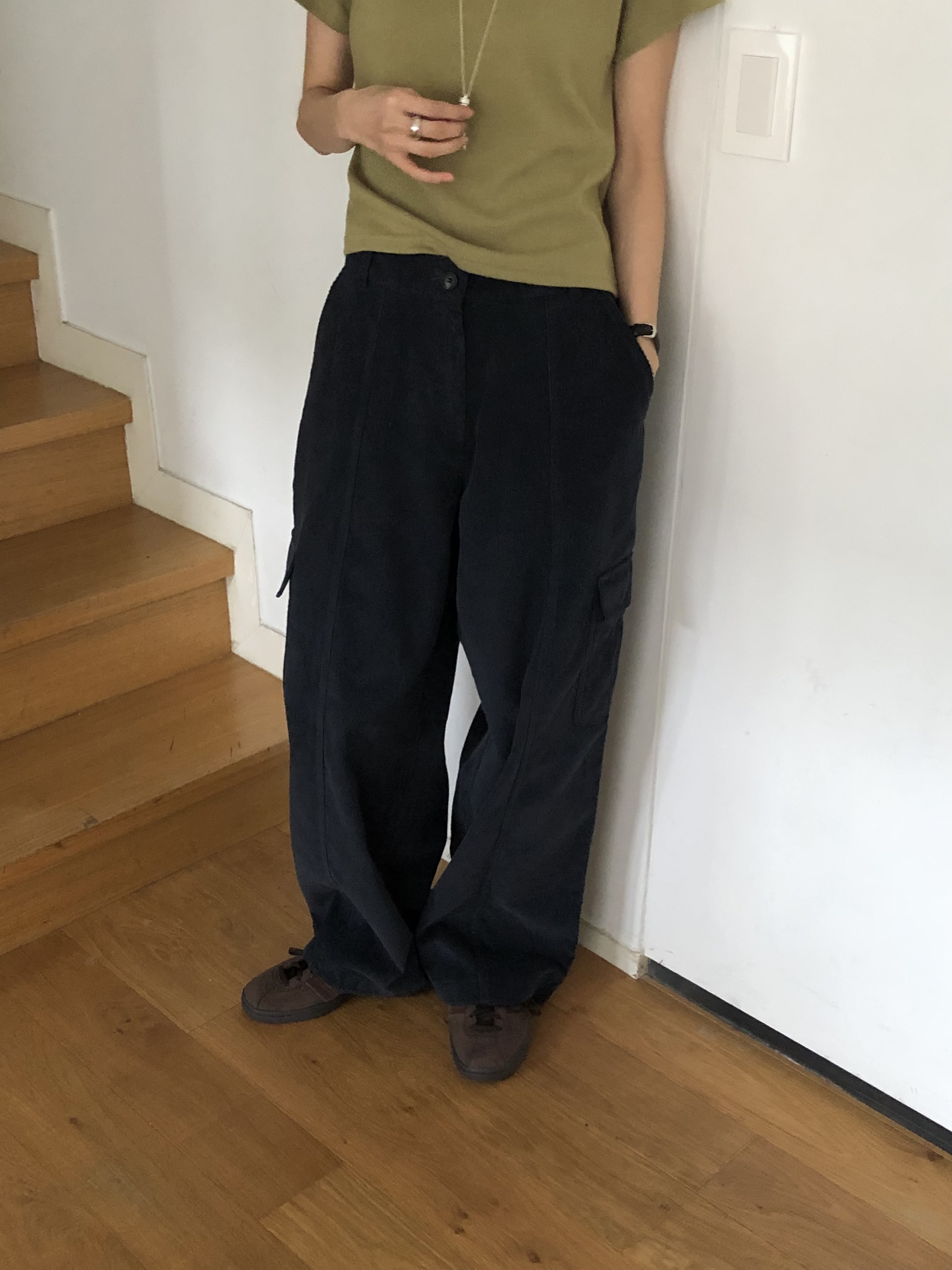 コーデュロイポケットバックゴムワイドパンツ | 詳細画像7