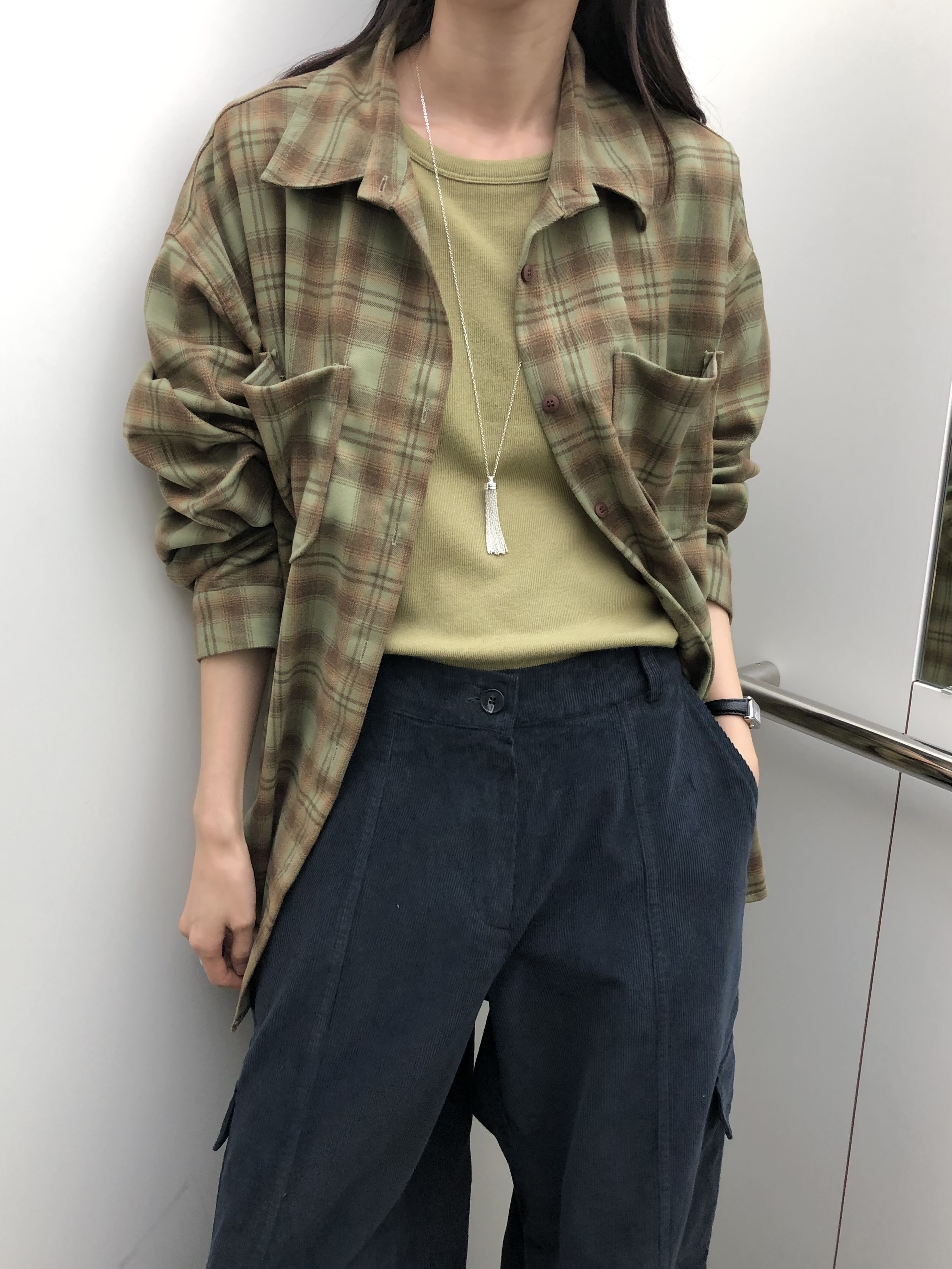 コーデュロイポケットバックゴムワイドパンツ | 詳細画像8