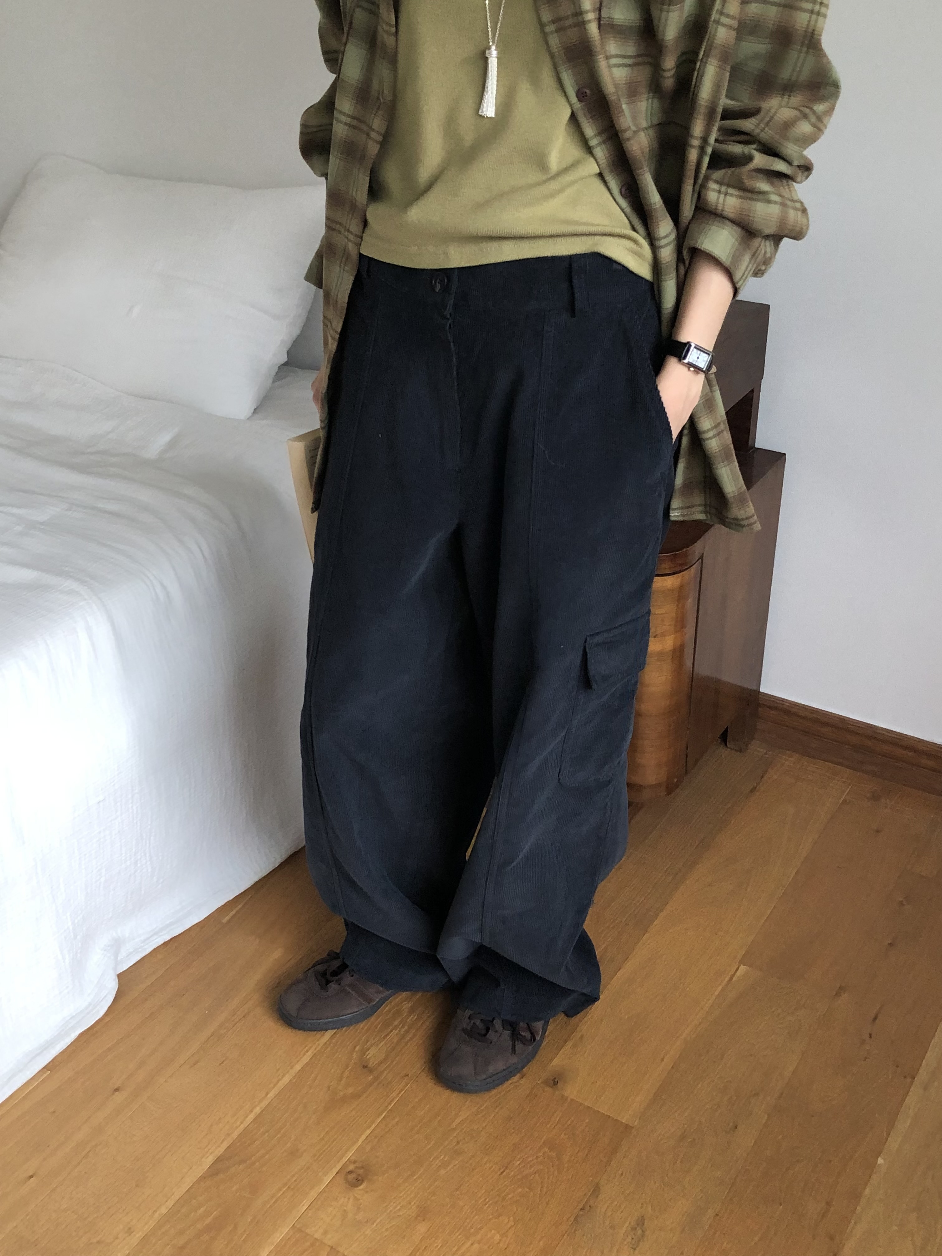 コーデュロイポケットバックゴムワイドパンツ | 詳細画像2