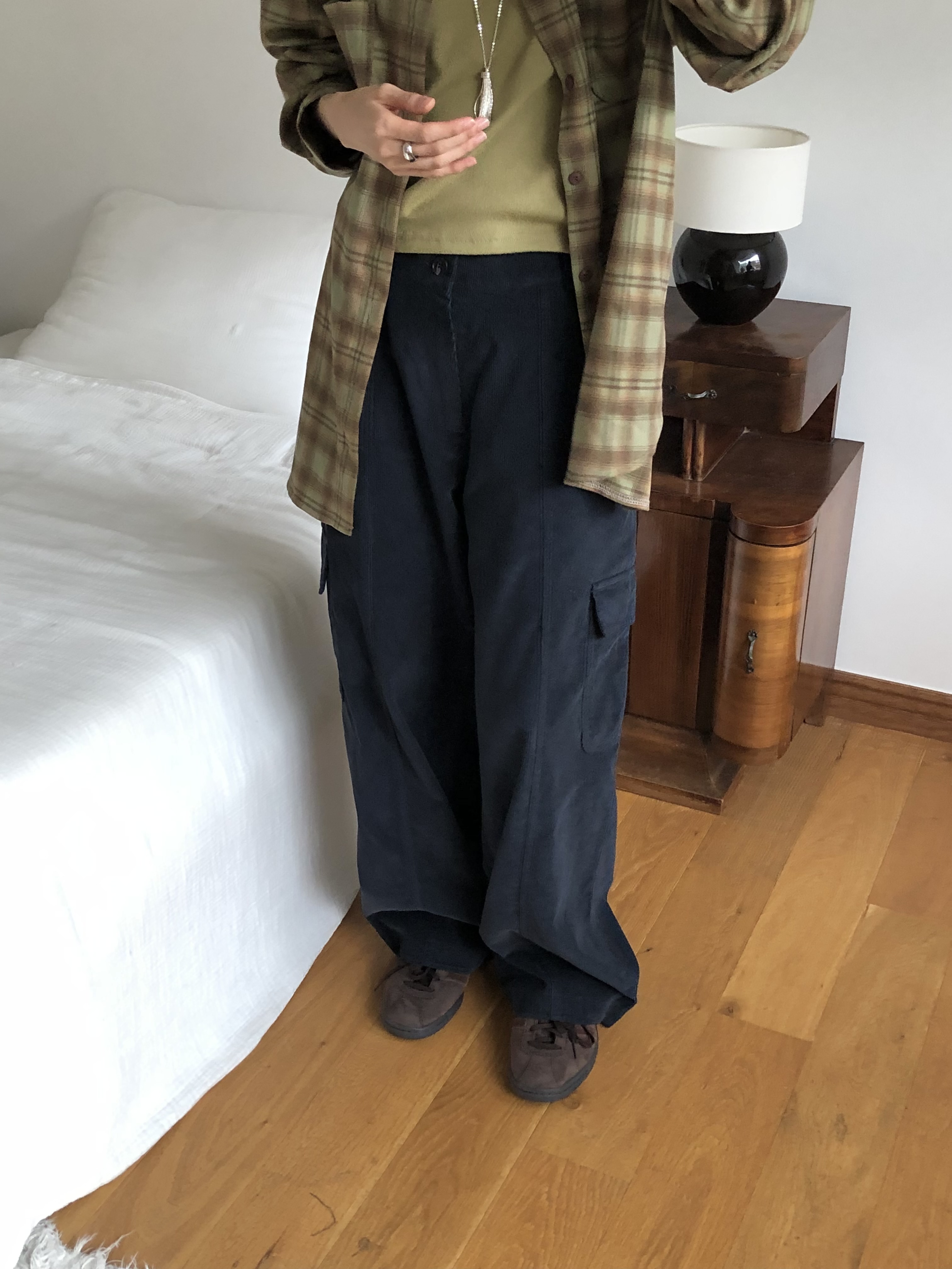 コーデュロイポケットバックゴムワイドパンツ | 詳細画像10