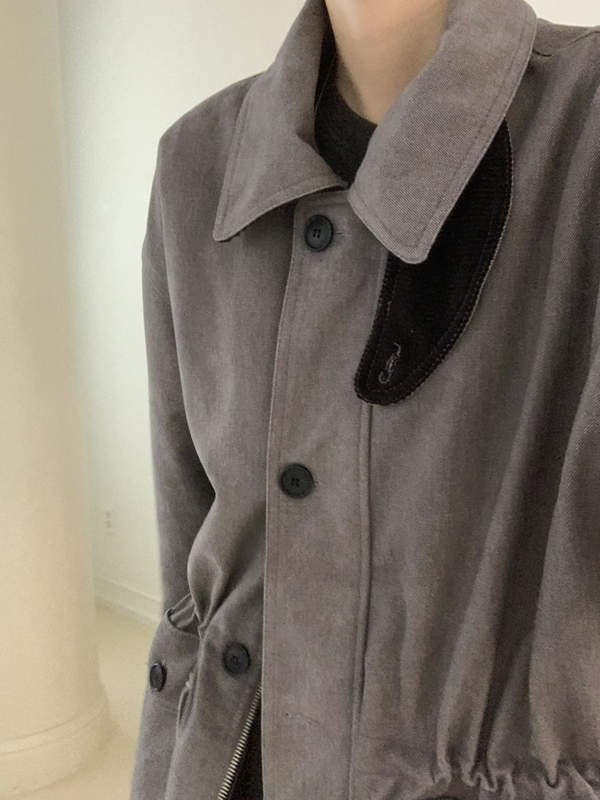 ドローストリングポケットルーズ長袖ジャンパー | 詳細画像9