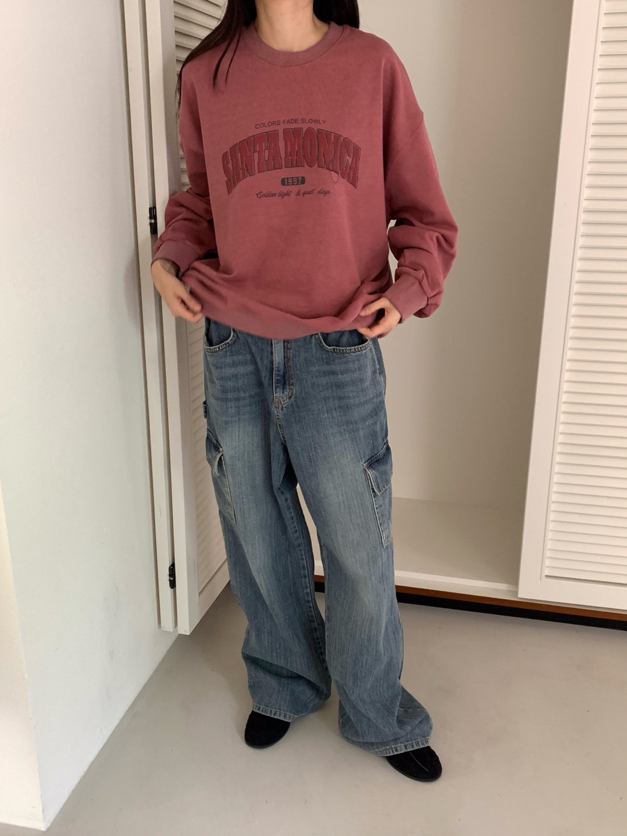 ウォッシングポケットアジャストカーゴワイドデニムパンツ | 詳細画像2