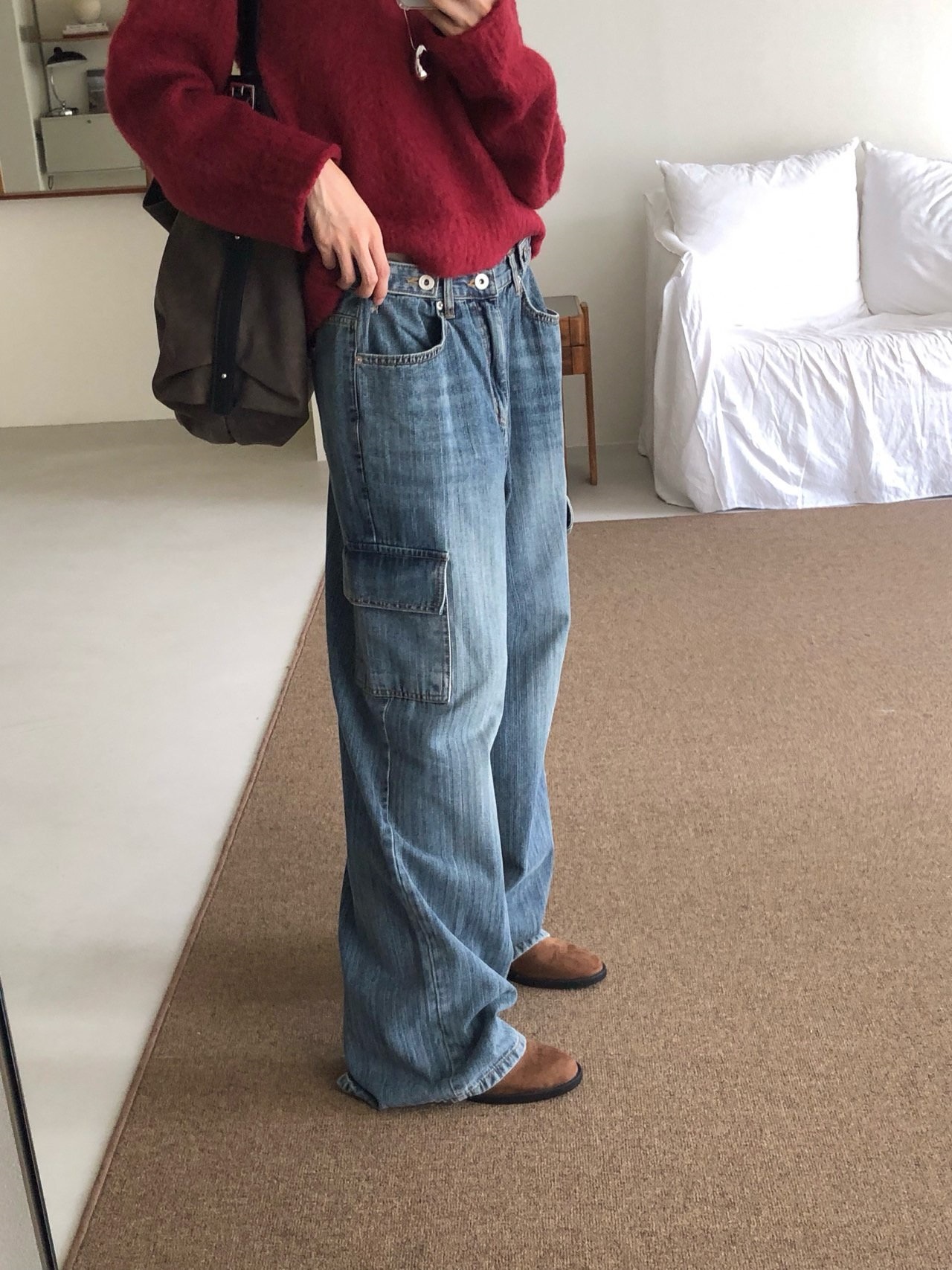 ウォッシングポケットアジャストカーゴワイドデニムパンツ | 詳細画像6