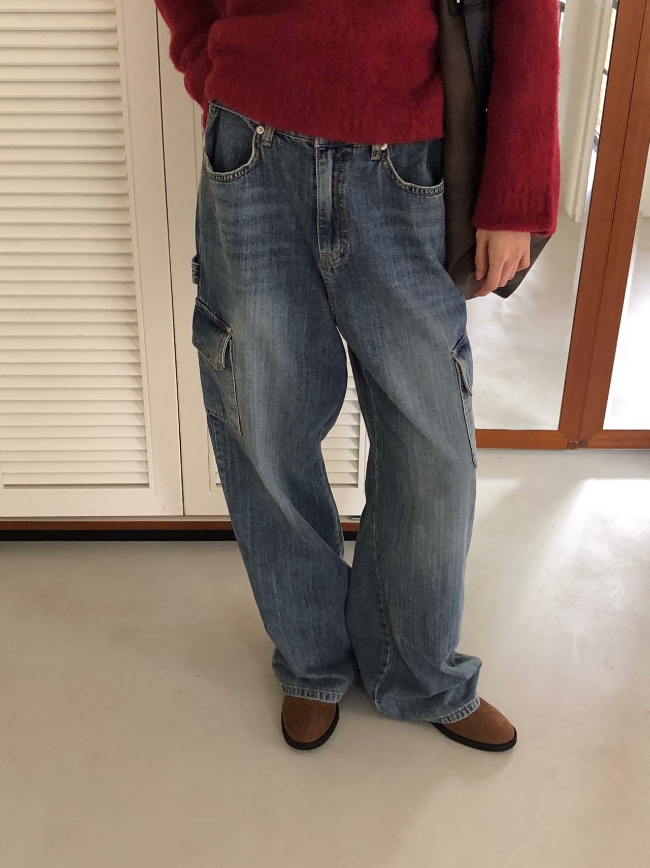 ウォッシングポケットアジャストカーゴワイドデニムパンツ | 詳細画像10