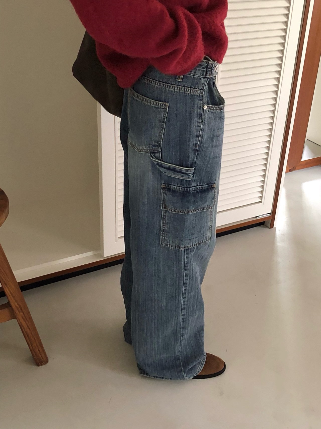 ウォッシングポケットアジャストカーゴワイドデニムパンツ | 詳細画像11