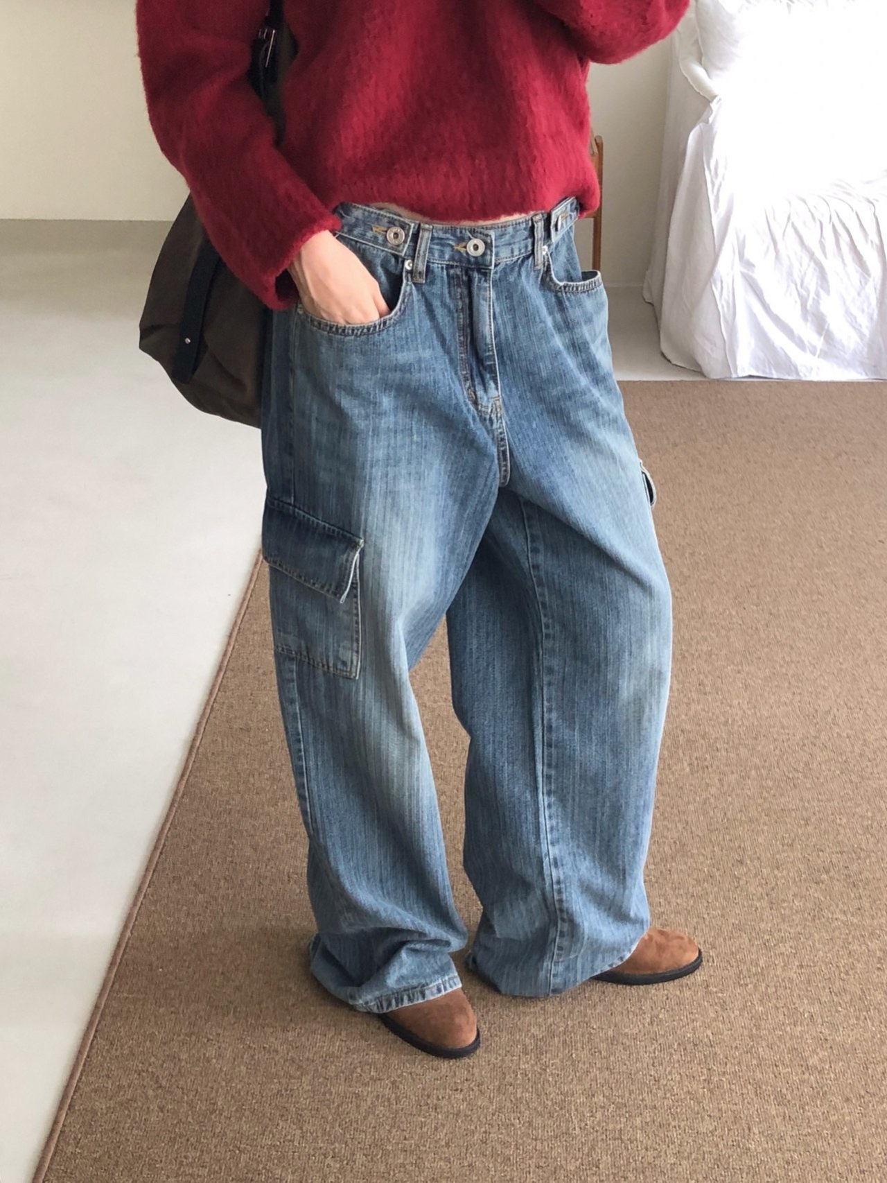 ウォッシングポケットアジャストカーゴワイドデニムパンツ | 詳細画像14