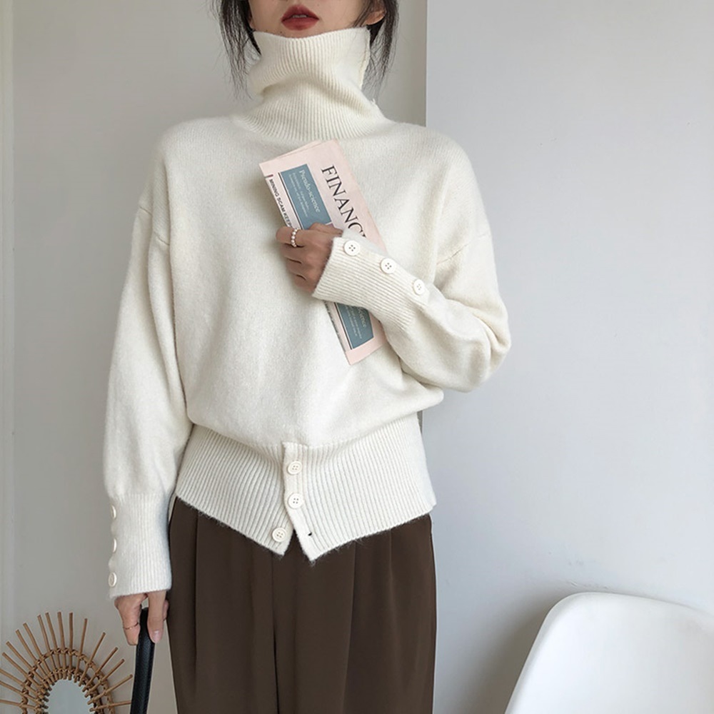 タートルネックボタンスリーブドロップショルダー | 詳細画像4