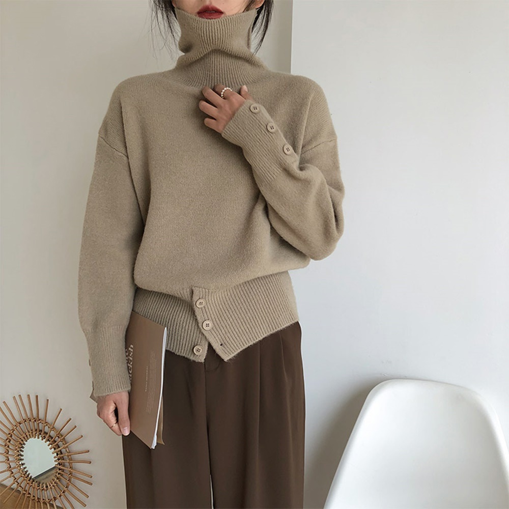 タートルネックボタンスリーブドロップショルダー | 詳細画像9