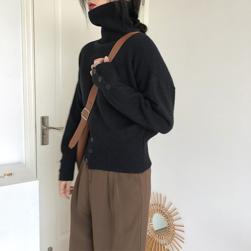 タートルネックボタンスリーブドロップショルダー | 詳細画像17