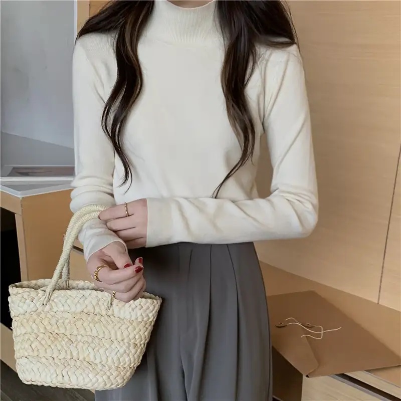 ハーフネックベーシックニット | 詳細画像5