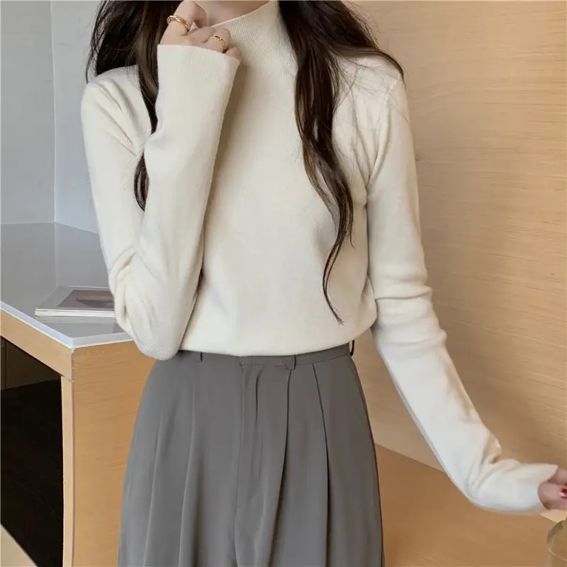 ハーフネックベーシックニット | 詳細画像7