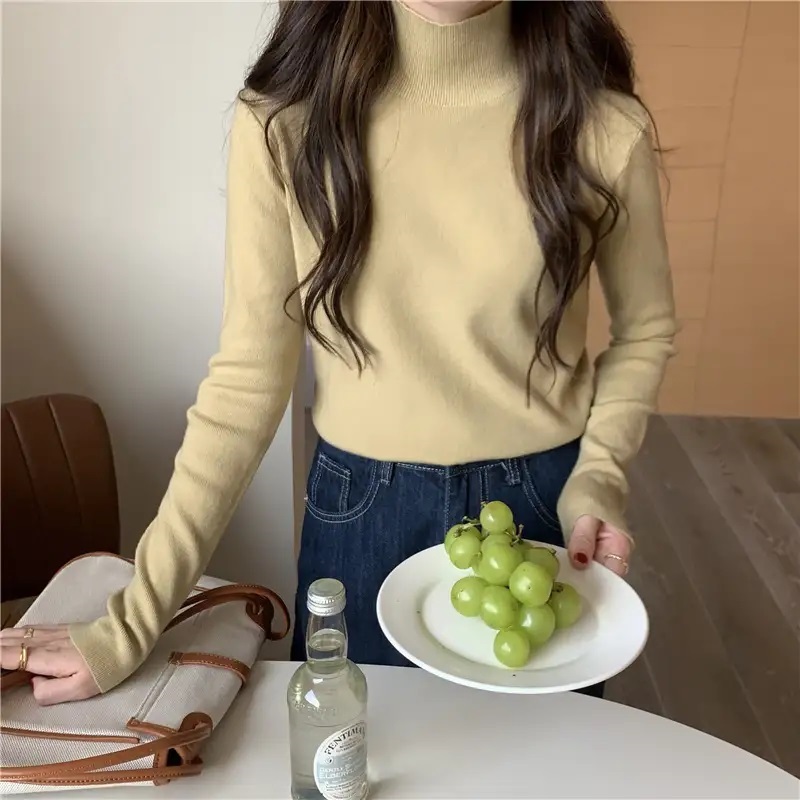 ハーフネックベーシックニット | 詳細画像8