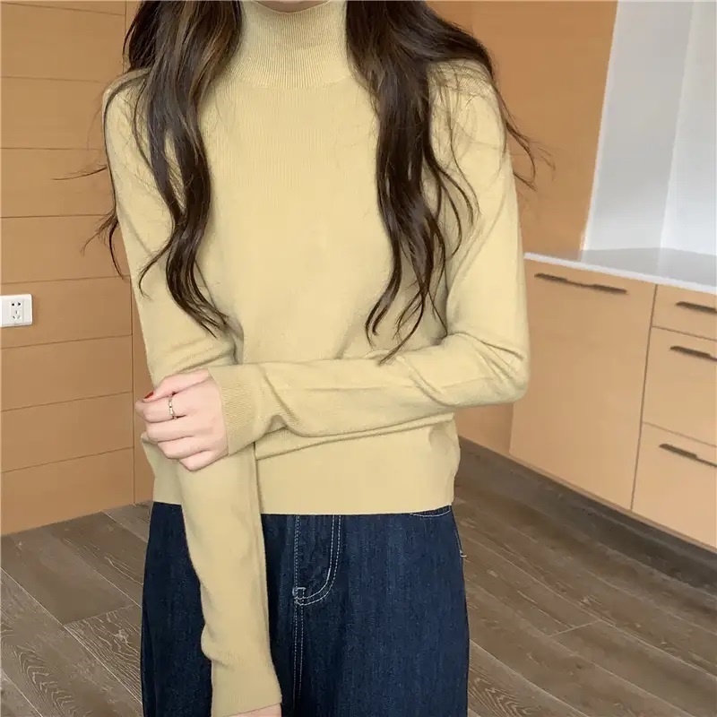 ハーフネックベーシックニット | 詳細画像9