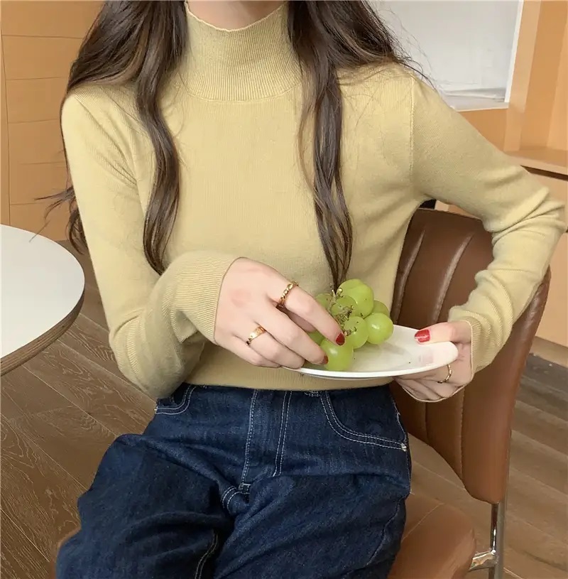 ハーフネックベーシックニット | 詳細画像10