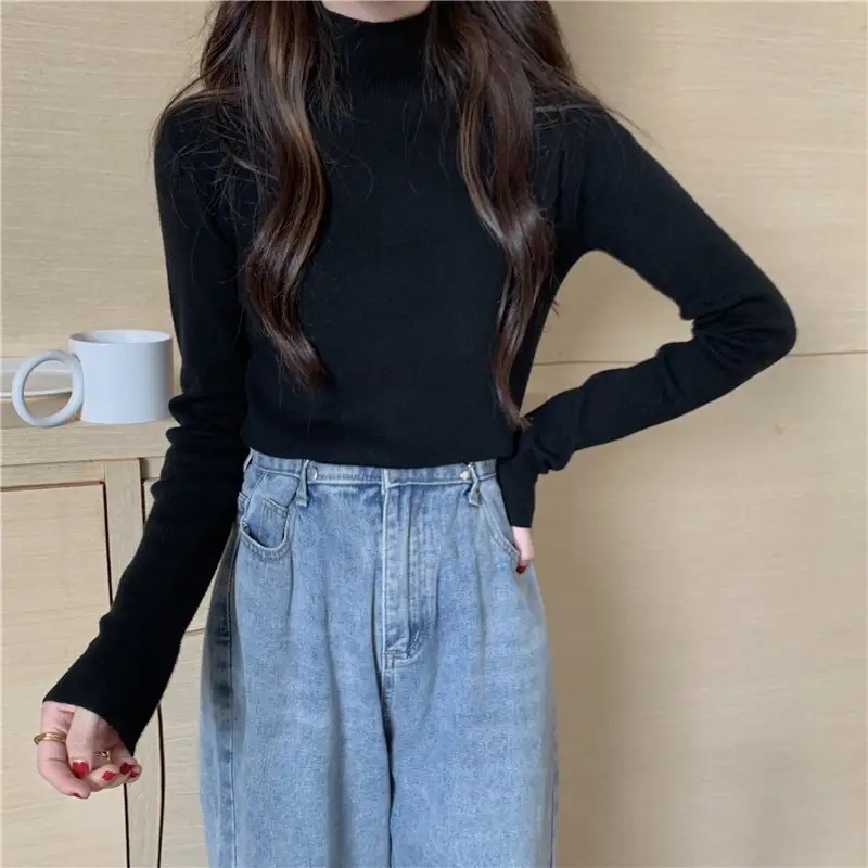 ハーフネックベーシックニット | 詳細画像11