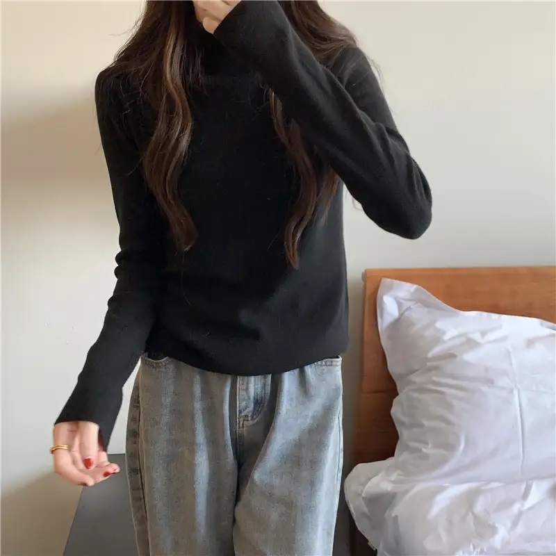 ハーフネックベーシックニット | 詳細画像13