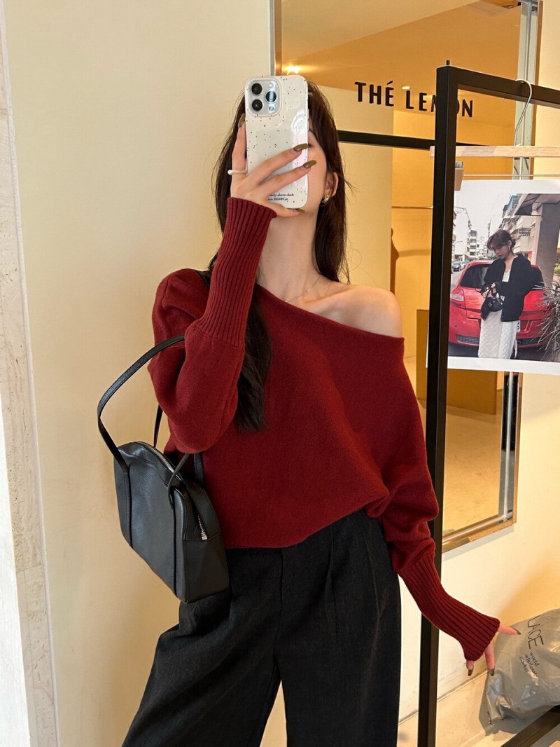 オフショルダールーズニット | 詳細画像10