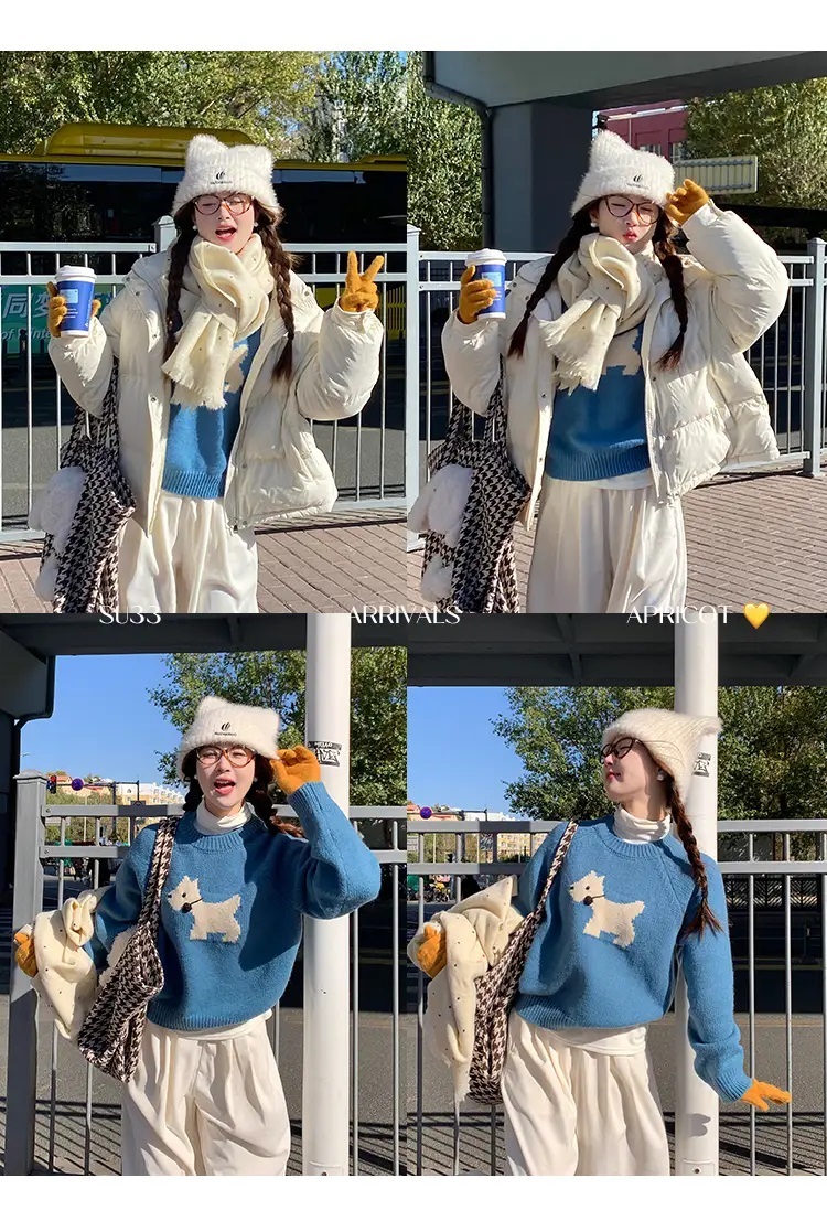 ラウンドネックラグラン配色ニット | 詳細画像6