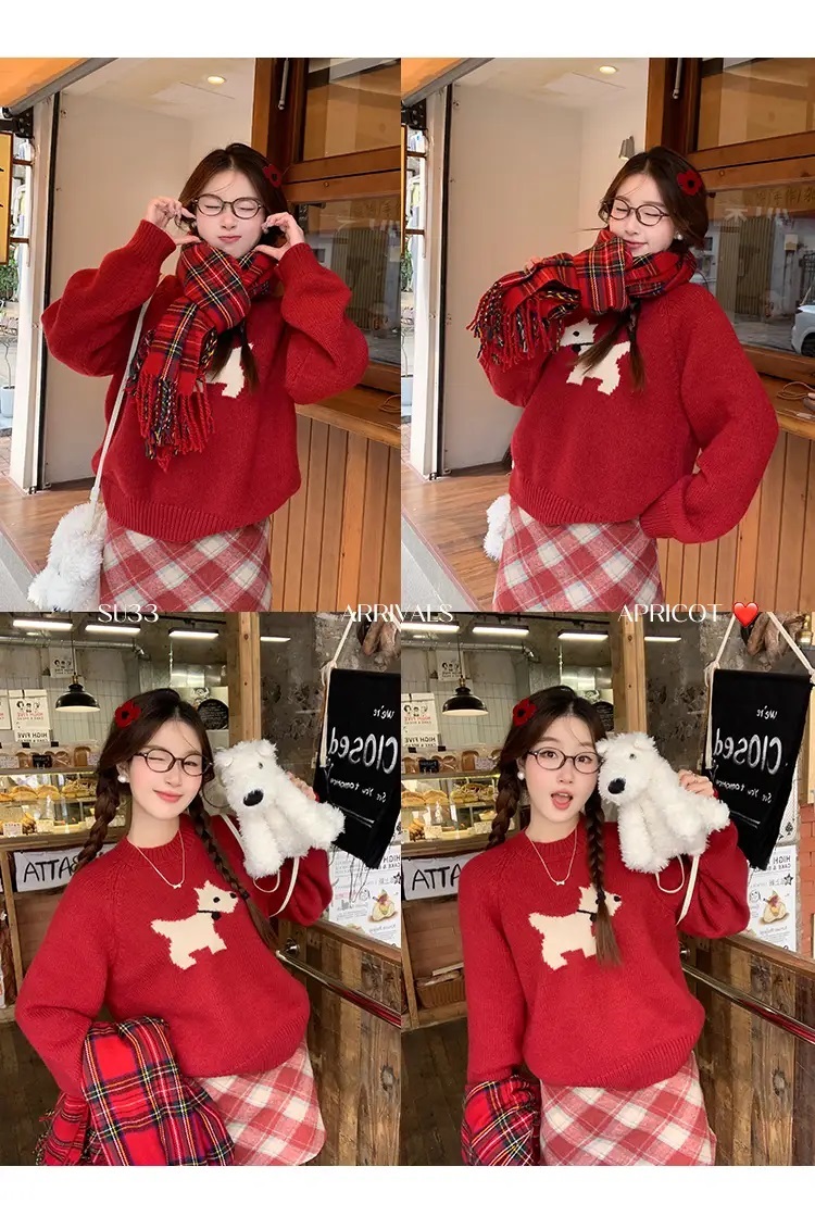 ラウンドネックラグラン配色ニット | 詳細画像11