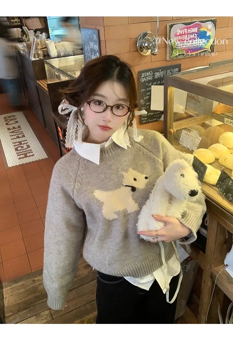 ラウンドネックラグラン配色ニット | 詳細画像15