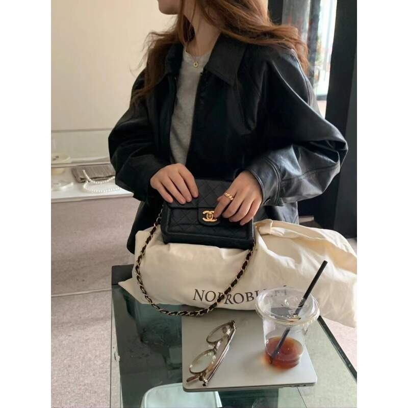 レザー調ジップアップカラーラグランジャンパー | 詳細画像10