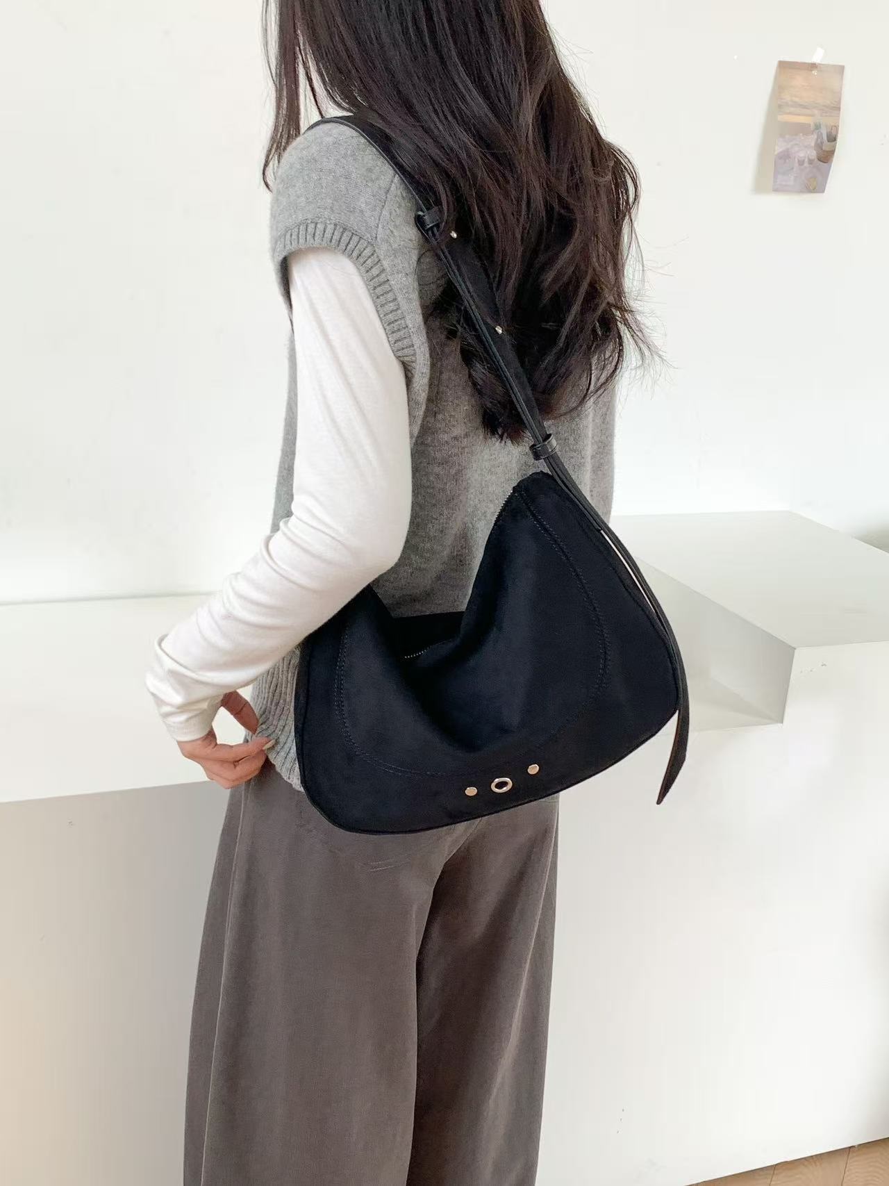 スエード調バックルカラートートバッグ | 詳細画像2