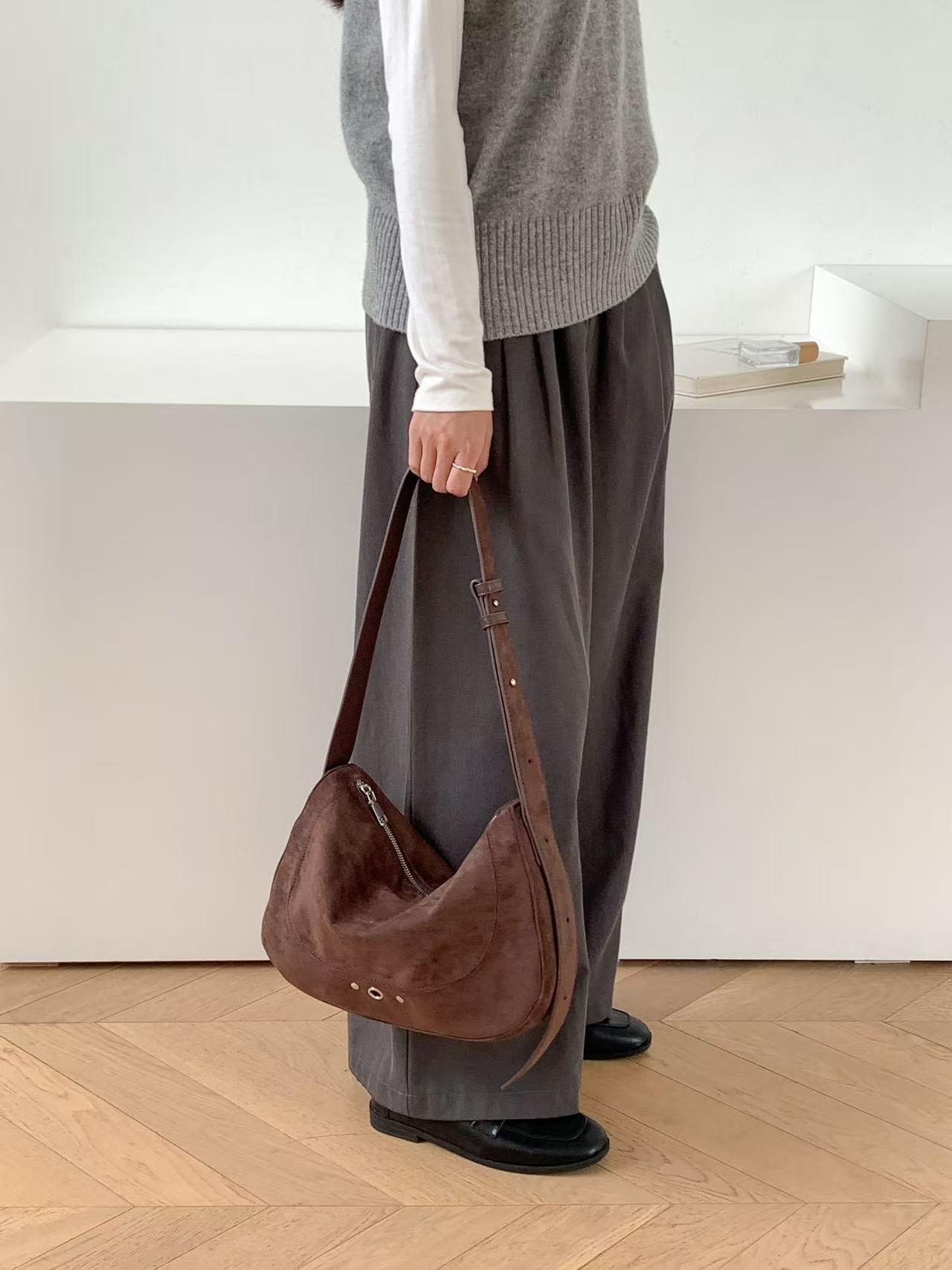 スエード調バックルカラートートバッグ | 詳細画像6