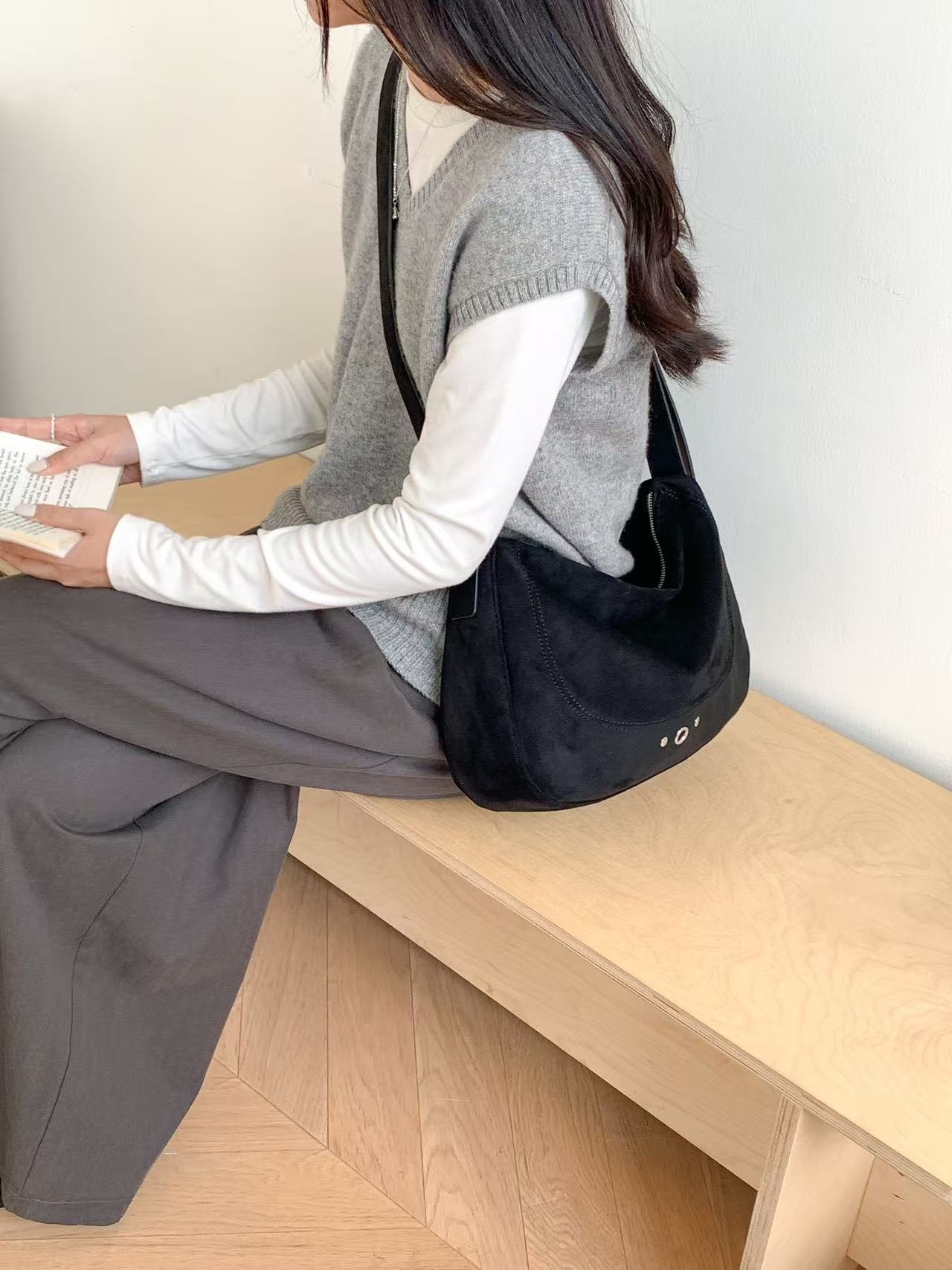 スエード調バックルカラートートバッグ | 詳細画像7