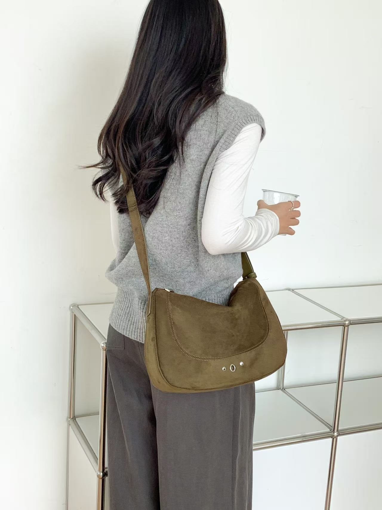 スエード調バックルカラートートバッグ | 詳細画像8