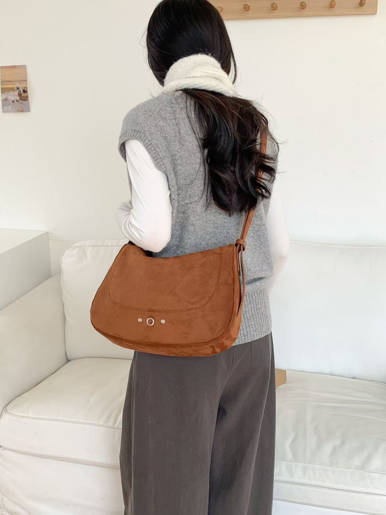 スエード調バックルカラートートバッグ | 詳細画像9