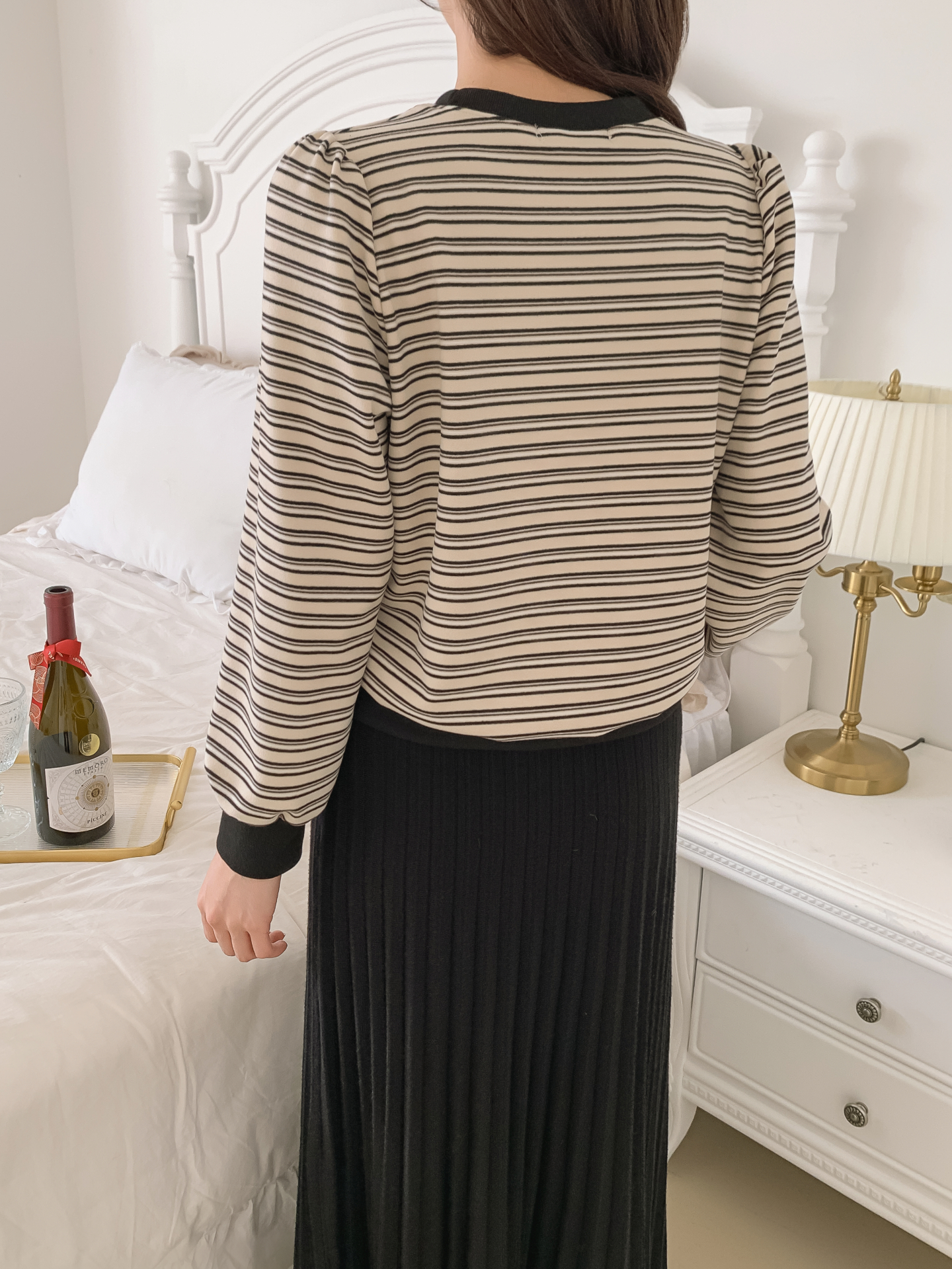 ラウンドネック長袖ボーダースウェット | 詳細画像21