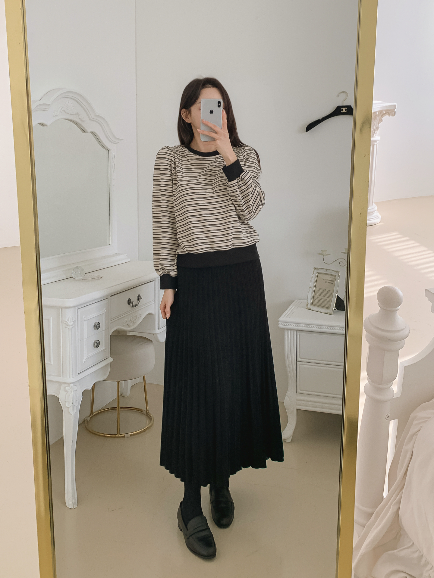 ラウンドネック長袖ボーダースウェット | 詳細画像31