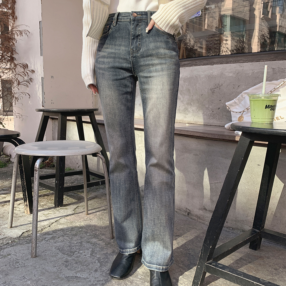 ウォッシングローライズブーツカットデニムパンツ | レディース