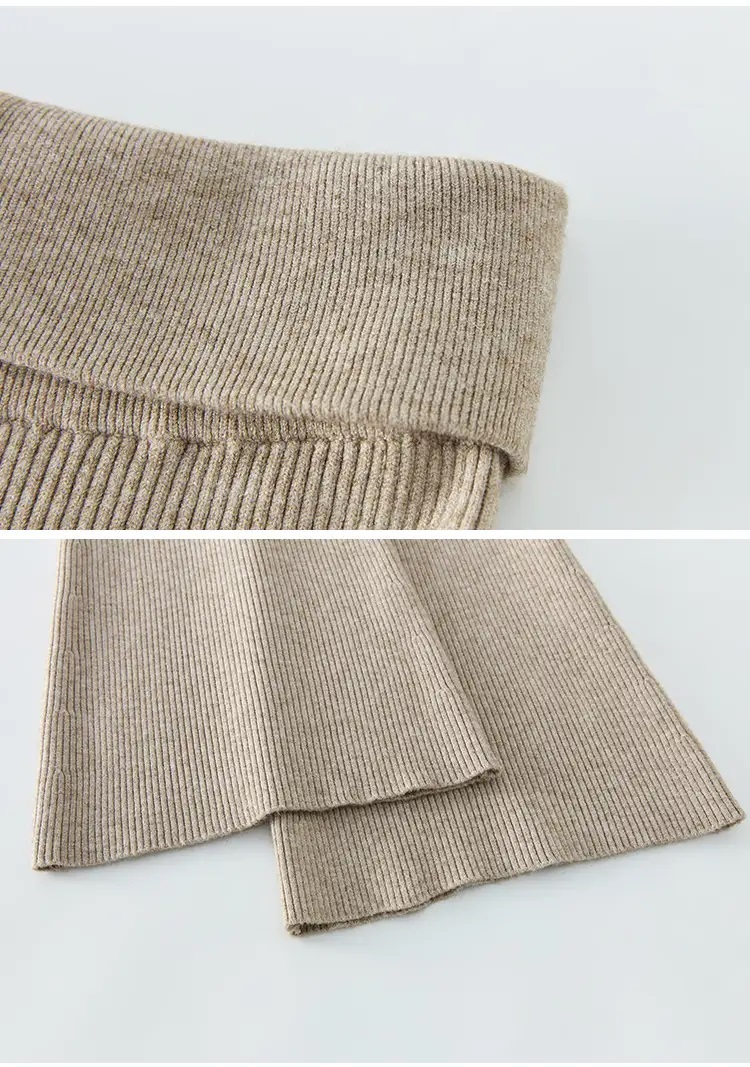 リブハイウエストブーツカットパンツニット | 詳細画像21