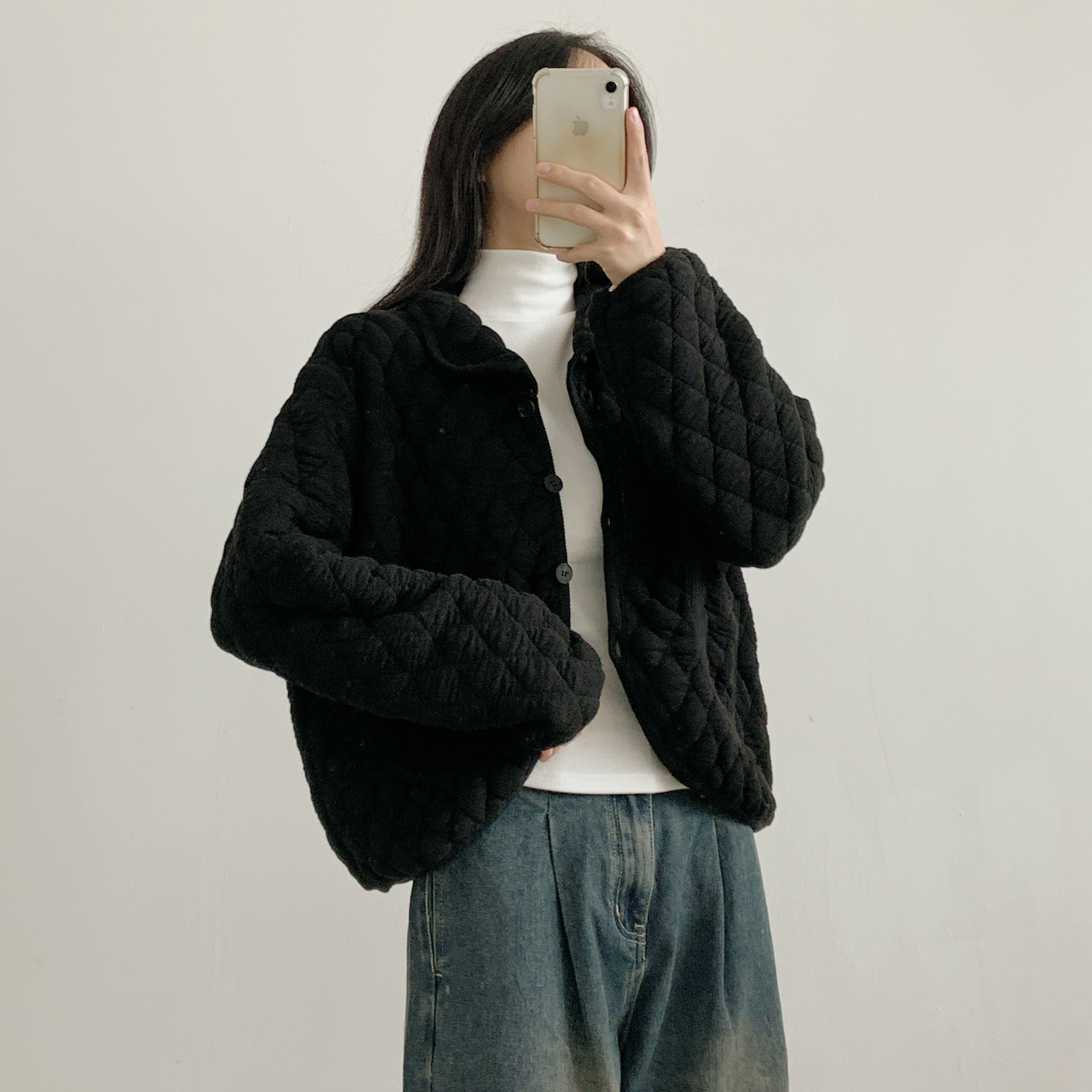 カラーポケットルーズキルティングジャンパー | 詳細画像15