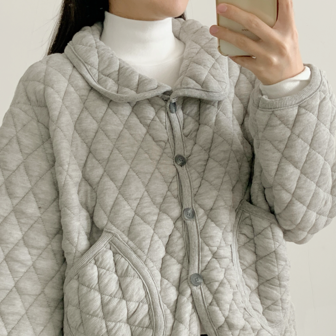 カラーポケットルーズキルティングジャンパー | 詳細画像4