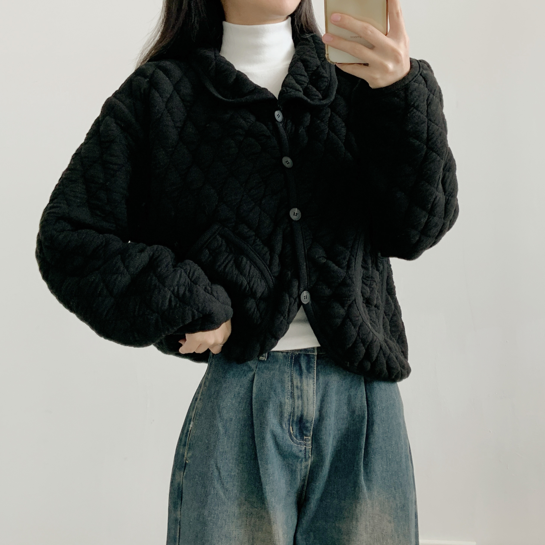 カラーポケットルーズキルティングジャンパー | 詳細画像16